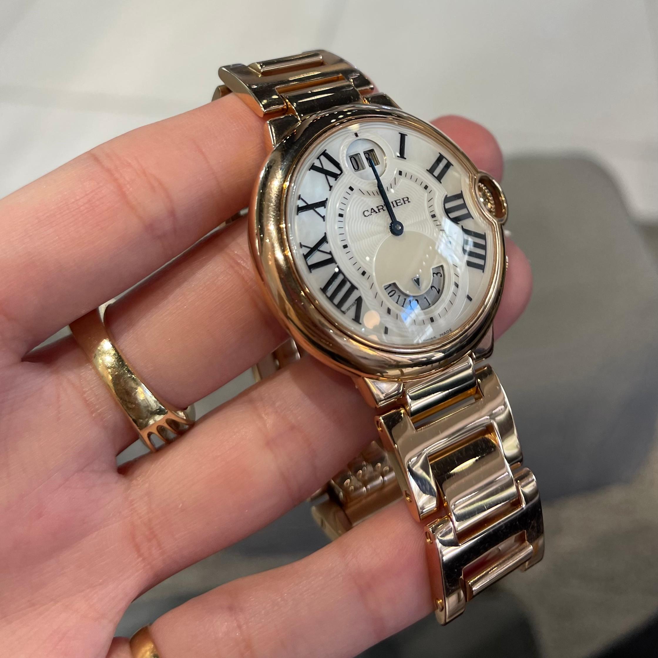 Cartier Ballon Bleu Ref: 3220 Rose Gold Watch, W6920035 For Sale 1