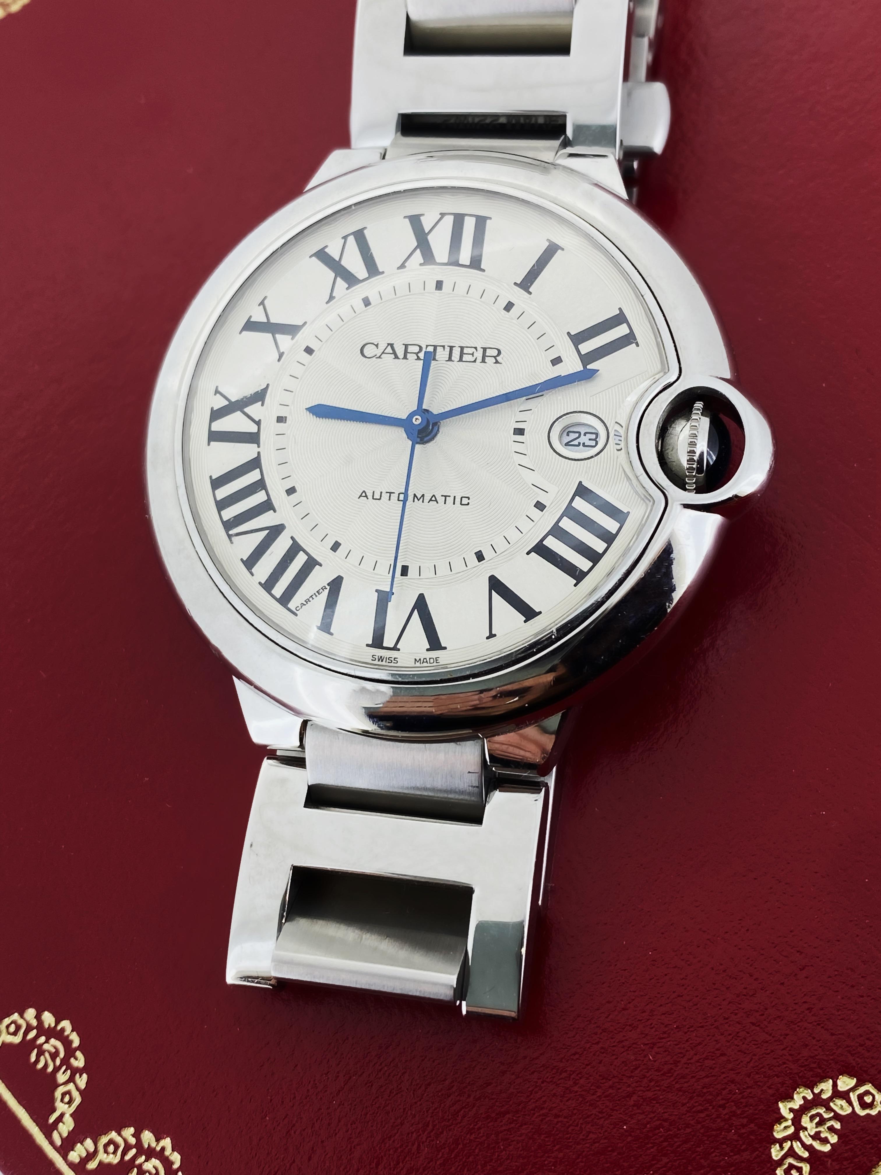 Reloj automático para caballero Cartier Ballon Bleu ref 3765 de acero inoxidable de 42 mm, c2020. Contemporáneo en venta