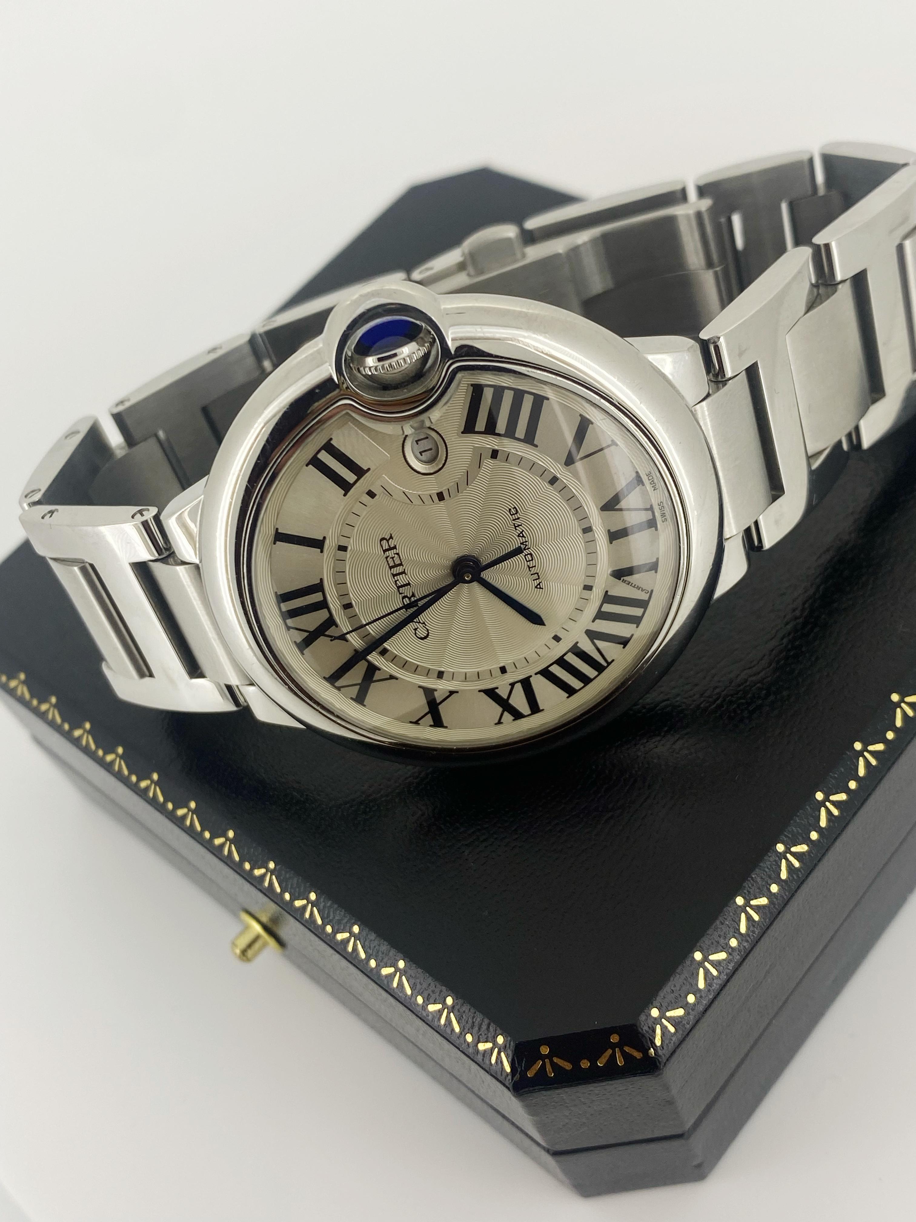 Reloj automático para caballero Cartier Ballon Bleu ref 3765 de acero inoxidable de 42 mm, c2020. en venta 2