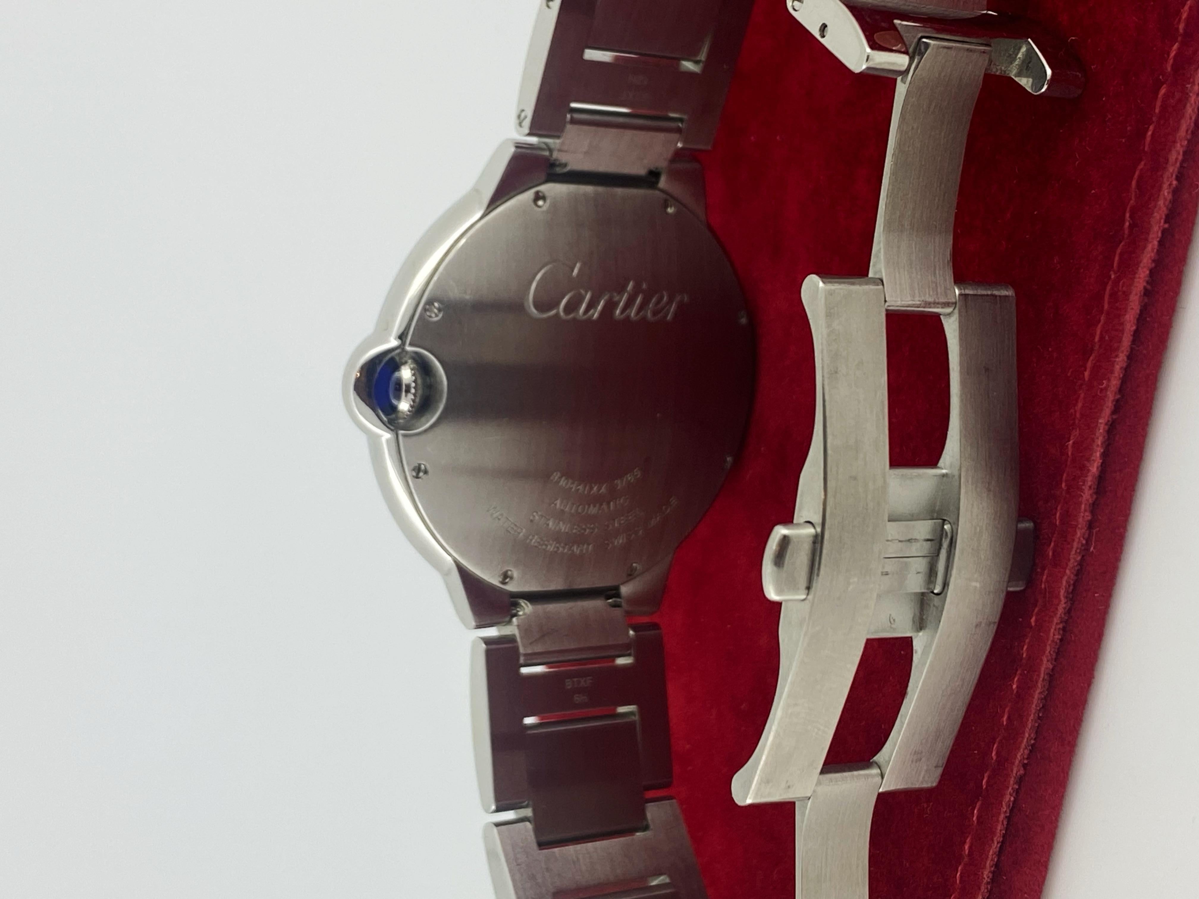 Men's Cartier Ballon Bleu ref 3765 Stainless Steel 42mm Automatic Mens' Watch, c2020. For Sale