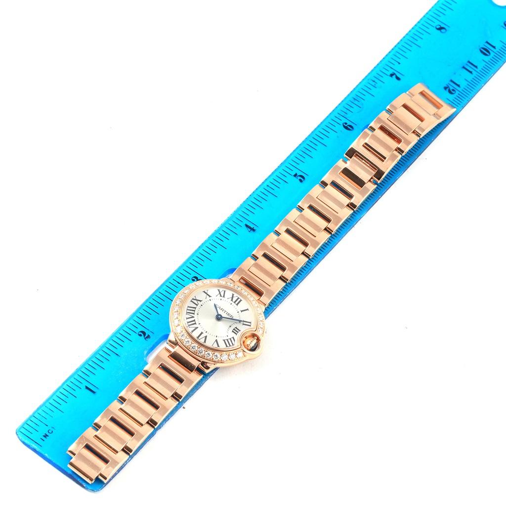 Cartier Ballon Bleu Rose Gold Diamond Ladies Watch WE9002Z3 Box Papers For Sale 5