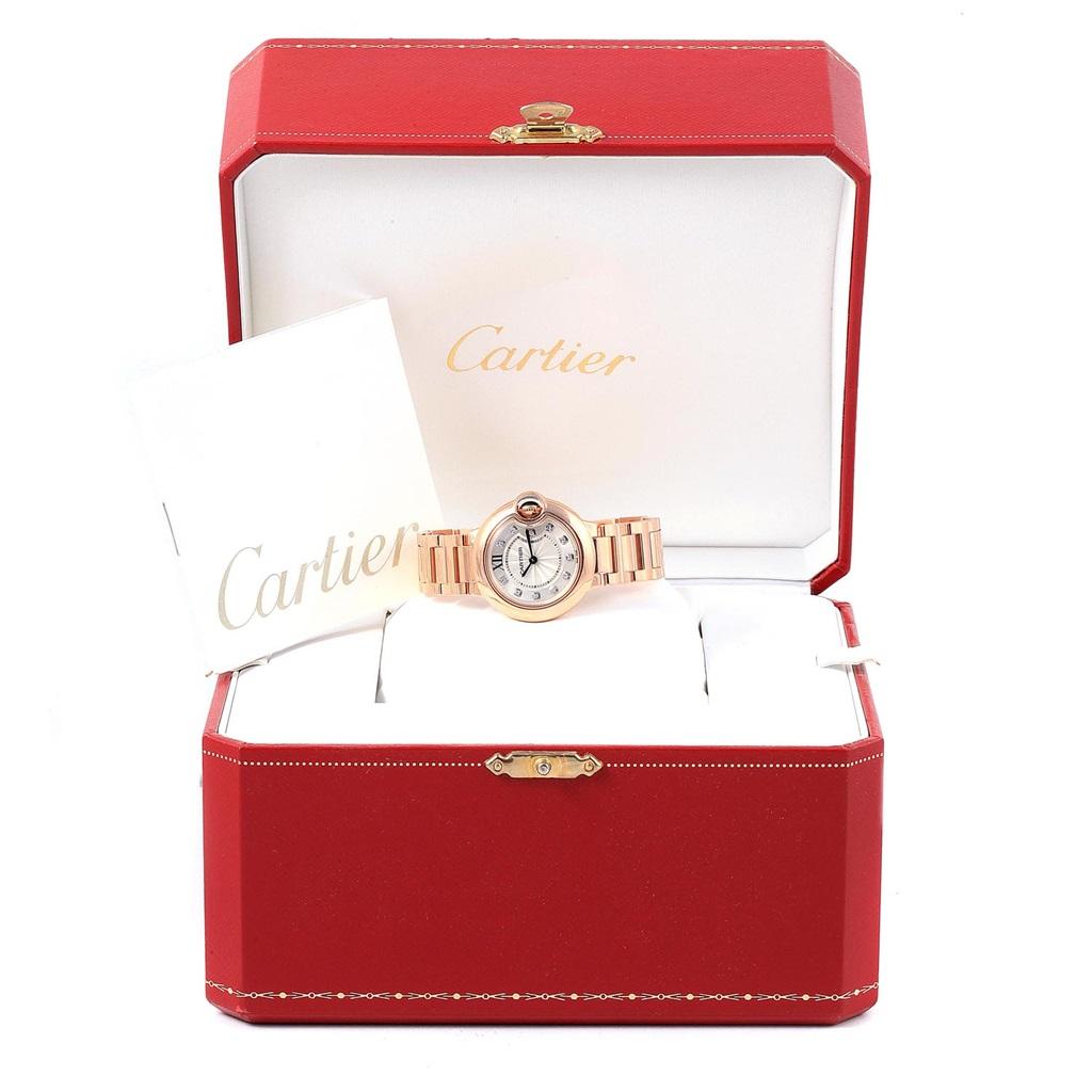 Cartier Ballon Bleu Rose Gold Diamond Ladies Watch WJBB0016 Box 7