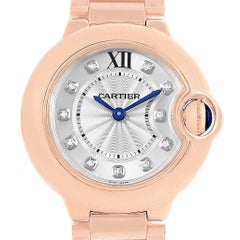 Cartier Ballon Bleu Rose Gold Diamond Ladies Watch WJBB0016 Box