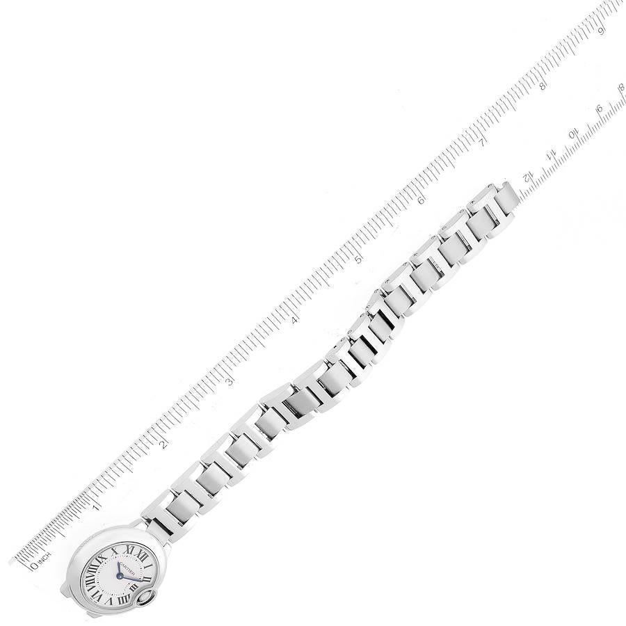 Cartier Ballon Bleu Silver Dial Quartz Steel Ladies Watch W69010Z4 Box Papers 1