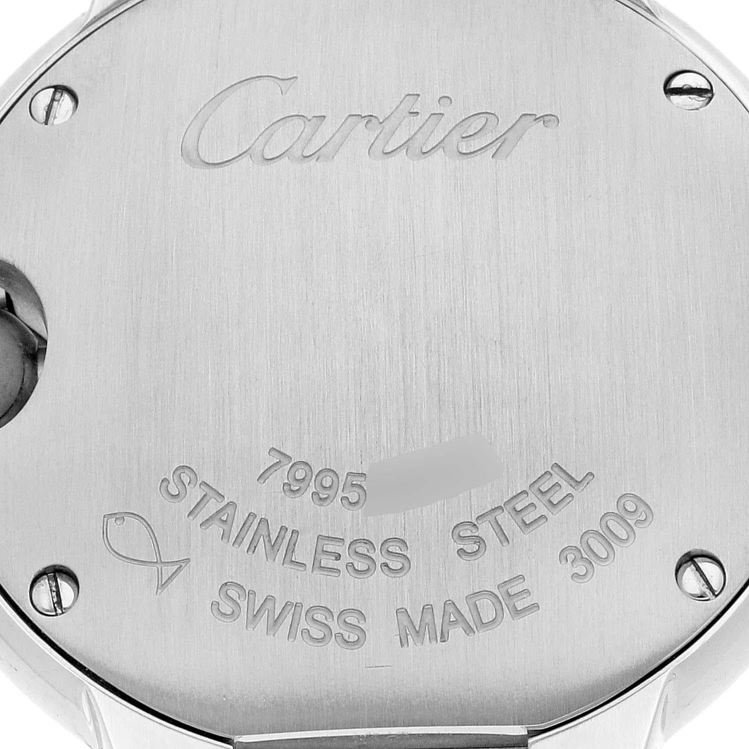 Women's Cartier Ballon Bleu Silver Dial Quartz Steel Ladies Watch W69010Z4