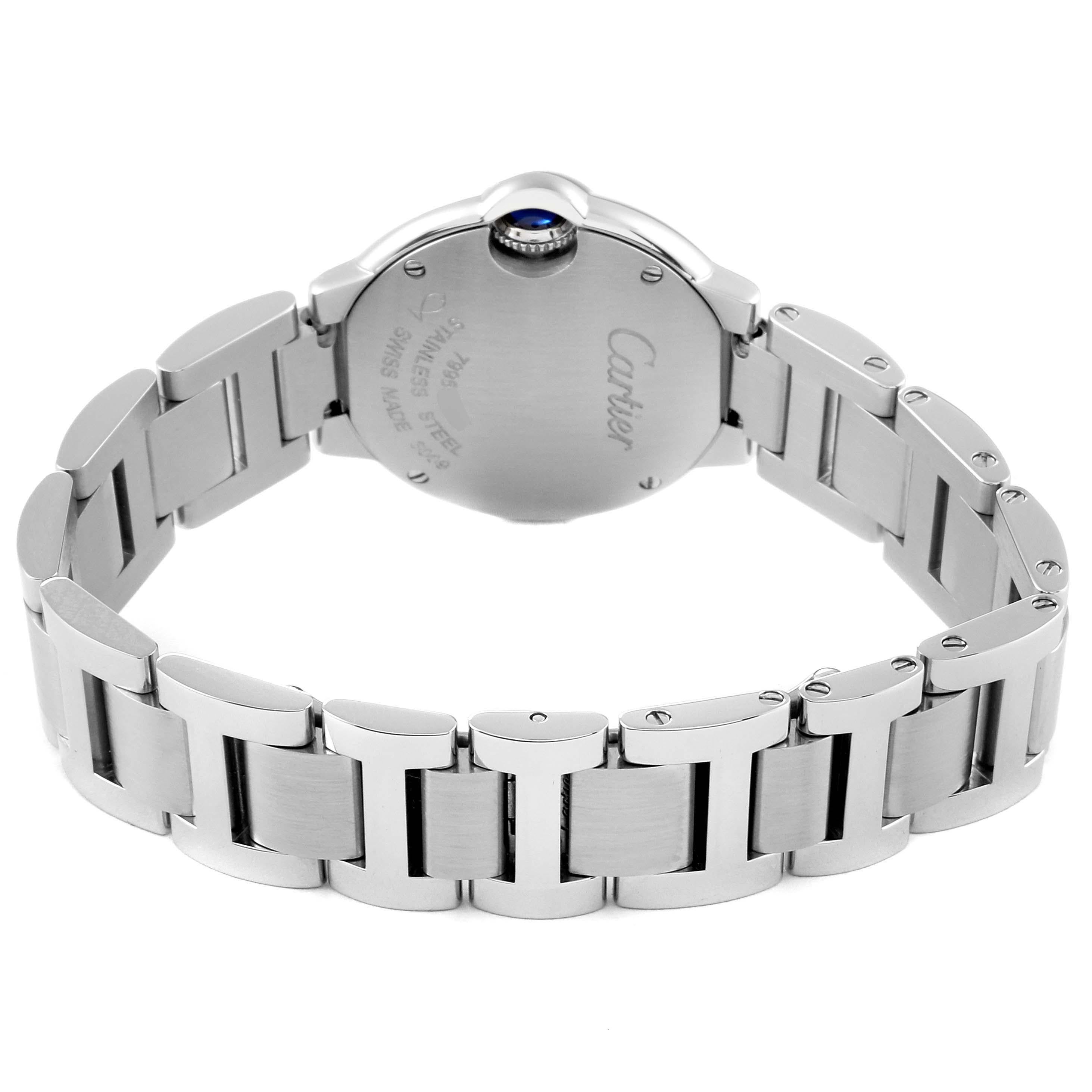 Cartier Ballon Bleu Silver Dial Quartz Steel Ladies Watch W69010Z4 1