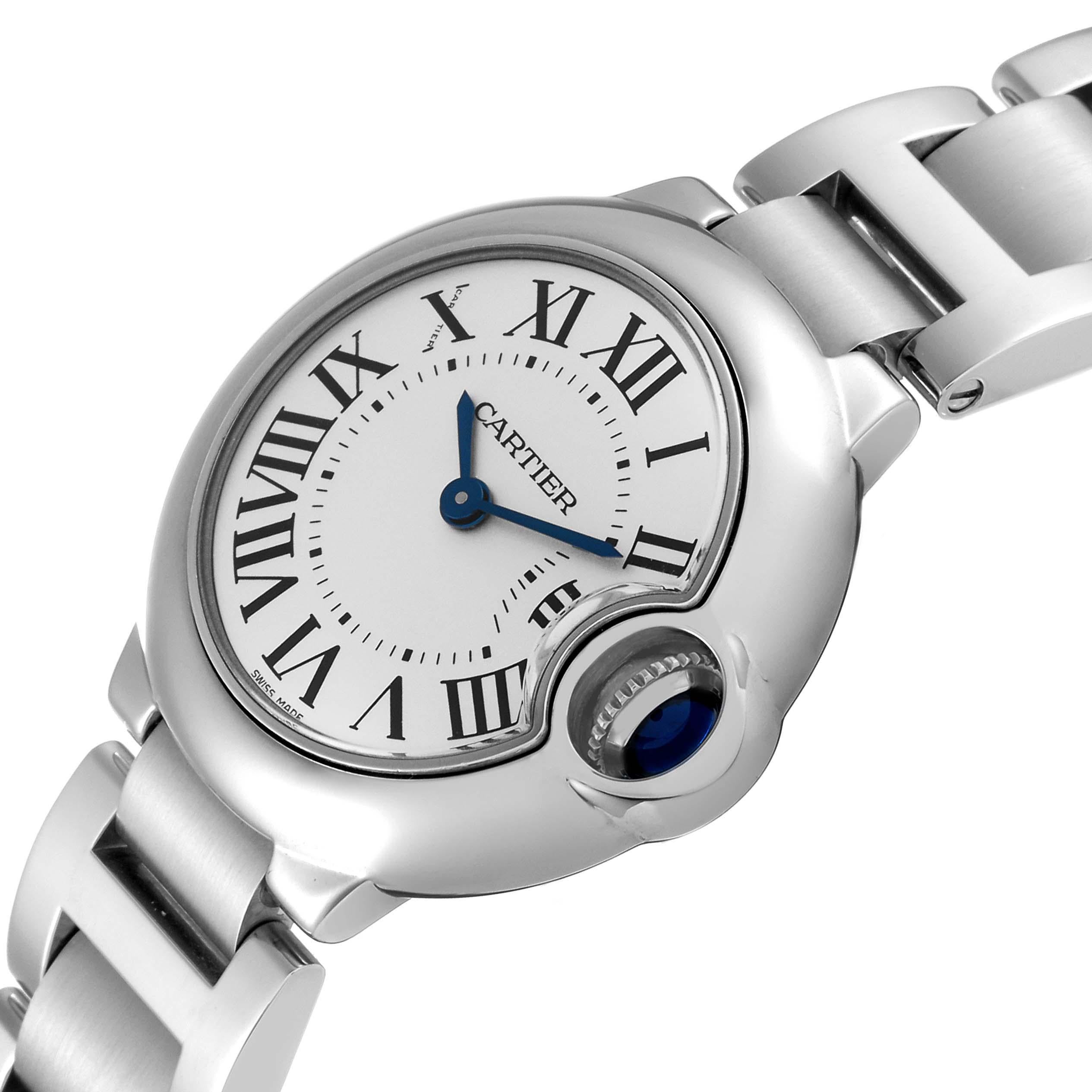 Cartier Ballon Bleu Silver Dial Quartz Steel Ladies Watch W69010Z4 3