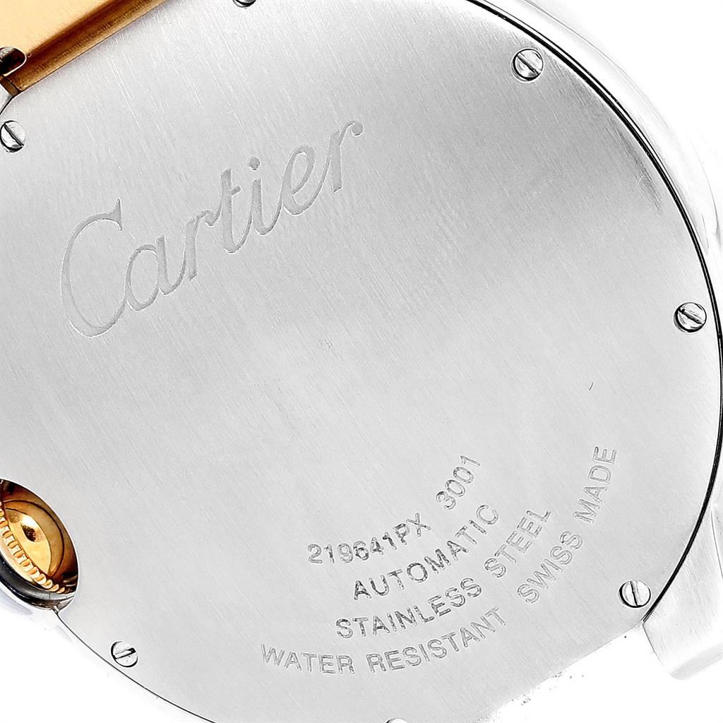 Cartier Ballon Bleu Silver Dial Steel Yellow Gold Men's Watch W69009Z3 For Sale 3