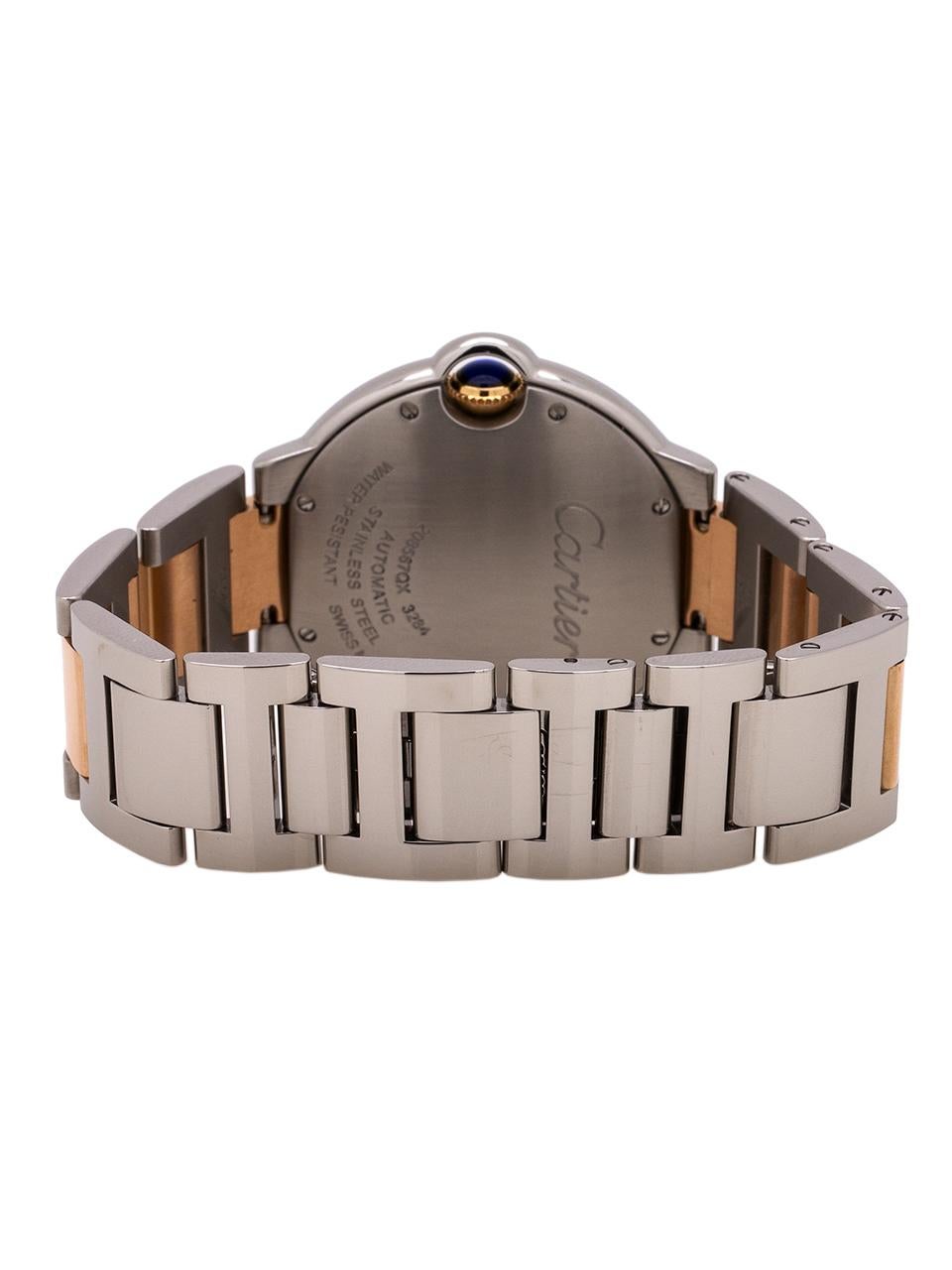 Women's or Men's Cartier Ballon Bleu Stainless and Pink Gold Mother of Pearl, circa 2000s
