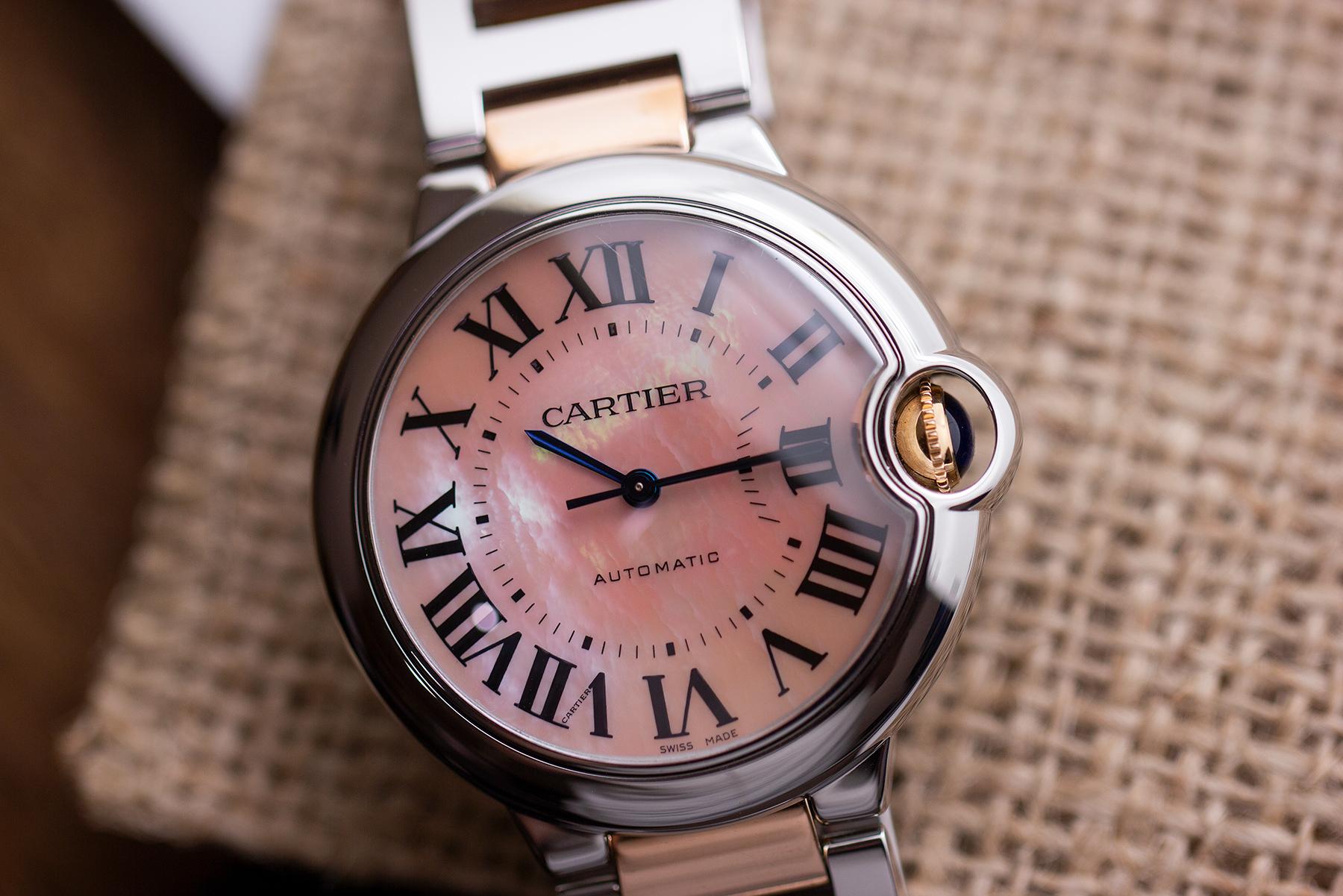 Cartier Ballon Bleu Stainless and Pink Gold Mother of Pearl, circa 2000s 1