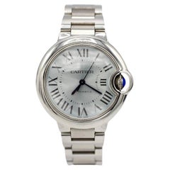 Cartier Montre Ballon Bleu en acier inoxydable avec cadran automatique bleu pour femmes WSBB0062