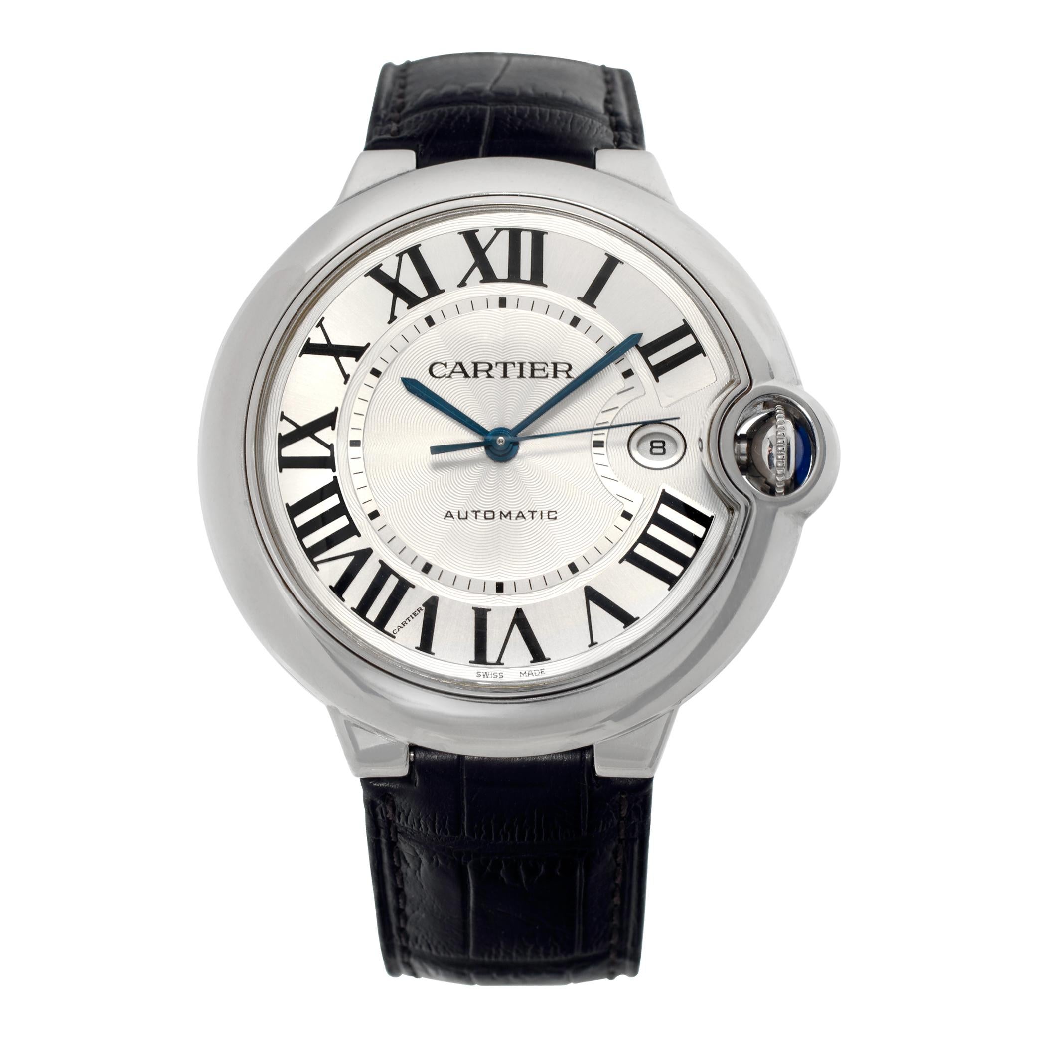 Cartier Ballon Bleu stainless steel Automatic Wristwatch Ref WSBB0026 For Sale
