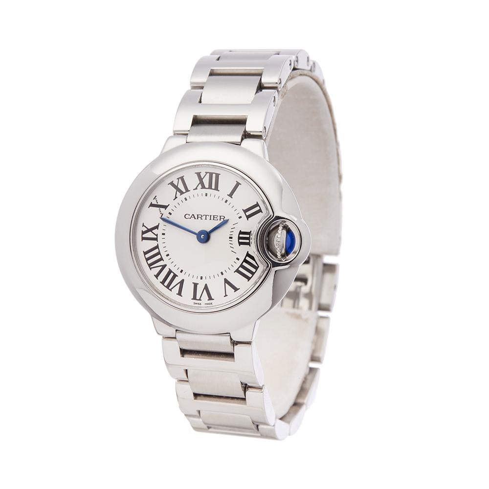  Ref: W5539
Manufacturer: Cartier
Model: Ballon Bleu
Model Ref: W69010Z4
Age: 14th February 2009
Gender: Ladies
Complete With: Box, Manuals & Guarantee
Dial: Silver Roman
Glass: Sapphire Crystal
Movement: Quartz
Water Resistance: To Manufacturers