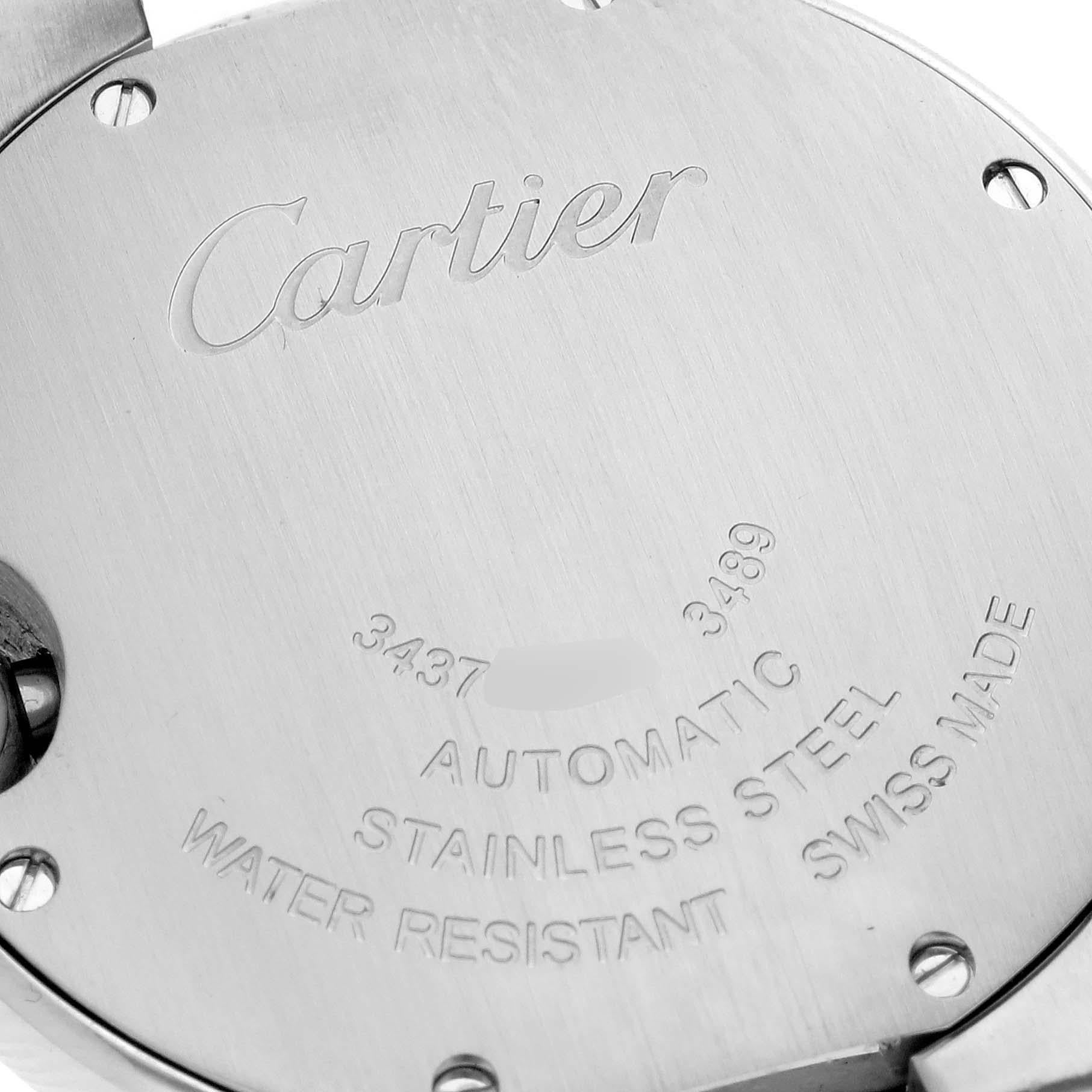 Cartier Ballon Bleu Steel Automatic Ladies Watch W6920085 In Excellent Condition For Sale In Atlanta, GA