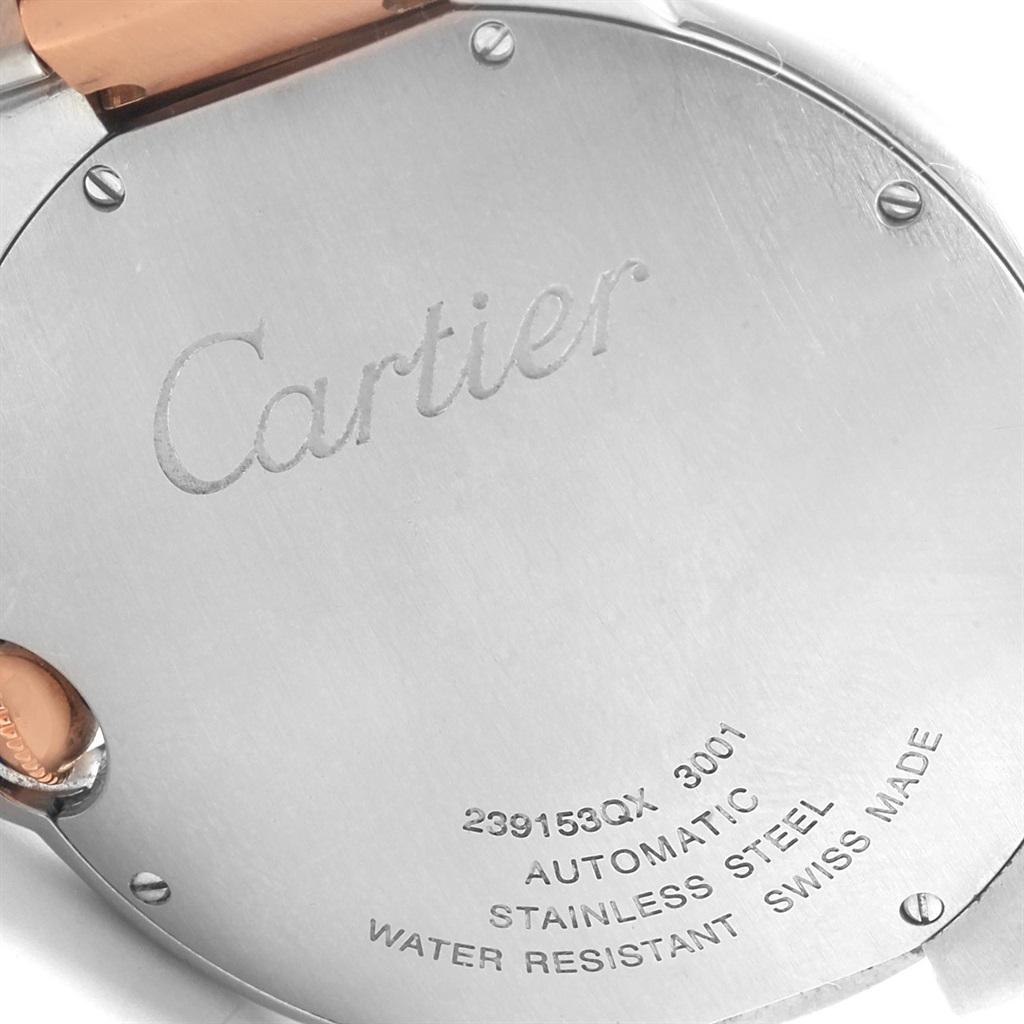 Cartier Ballon Bleu Steel Rose Gold Chocolate Dial Unisex Watch W6920032 5