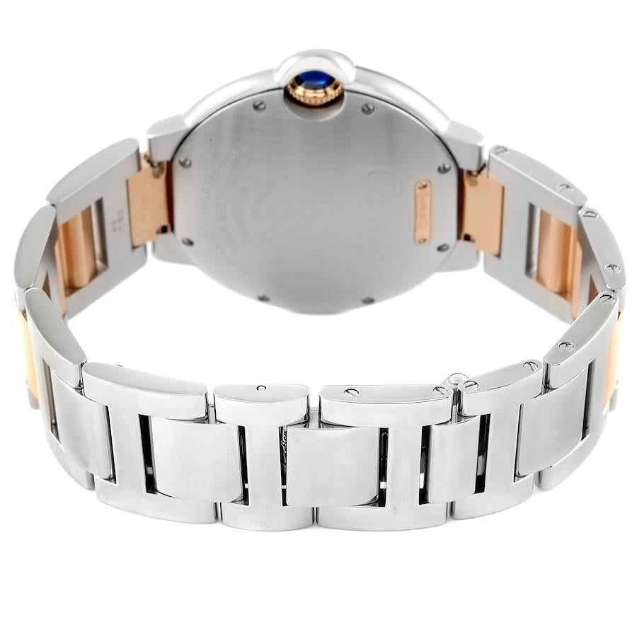 Cartier Damenuhr W3BB0004, Ballon Bleu, Stahl, Roségold, Diamant-Lünette im Angebot 4