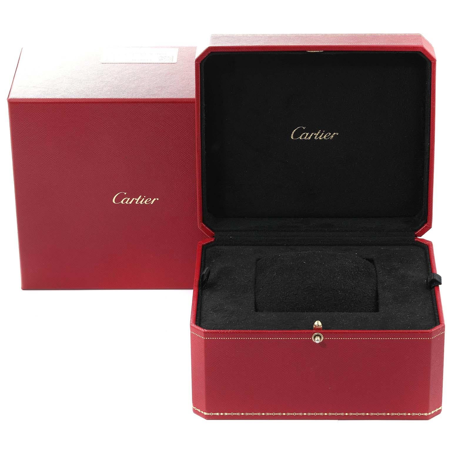 Cartier Montre Ballon en acier bleu, or rose et diamants pour femmes W3BB0004 en vente 3