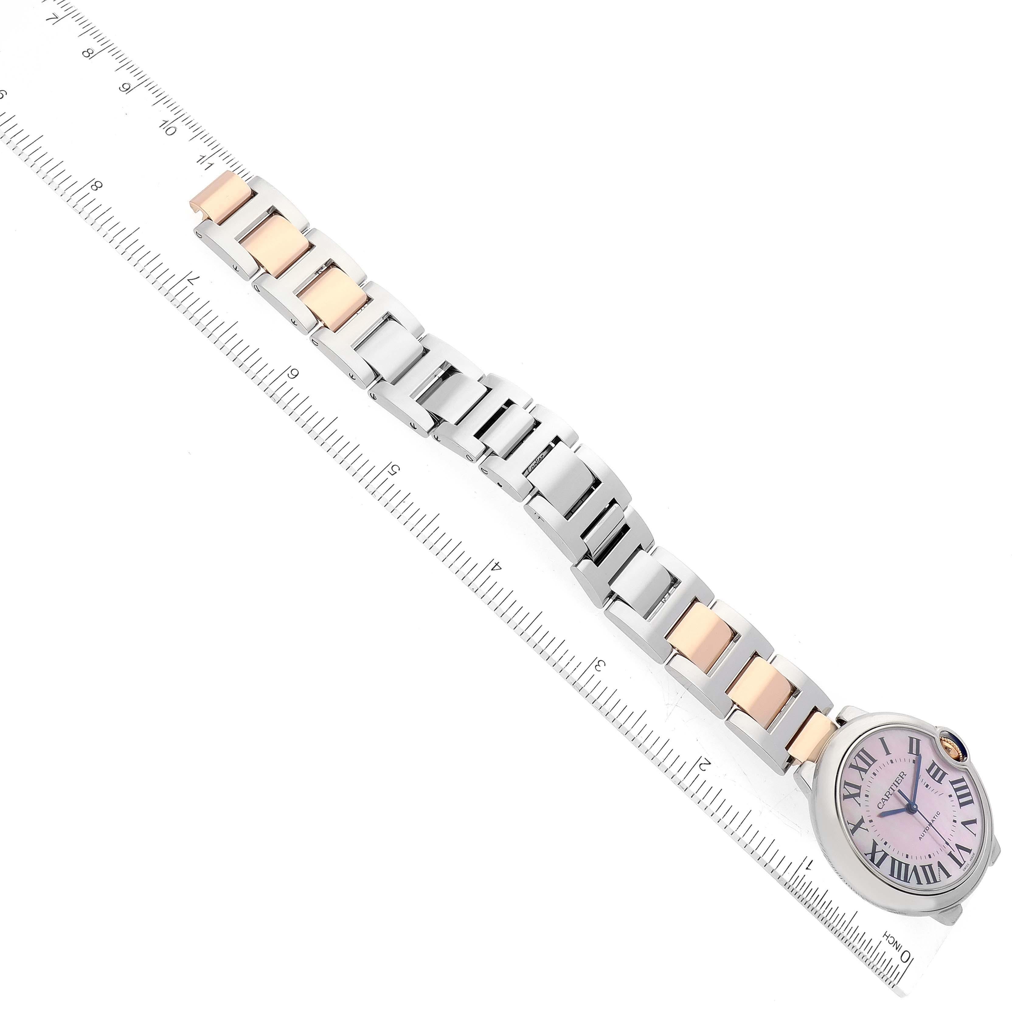 Cartier Ballon Bleu Steel Rose Gold Mother of Pearl Ladies Watch W6920033 1