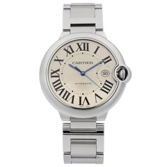 Cartier Ballon Bleu Steel Silver Dial Automatic Men's Watch W69012Z4