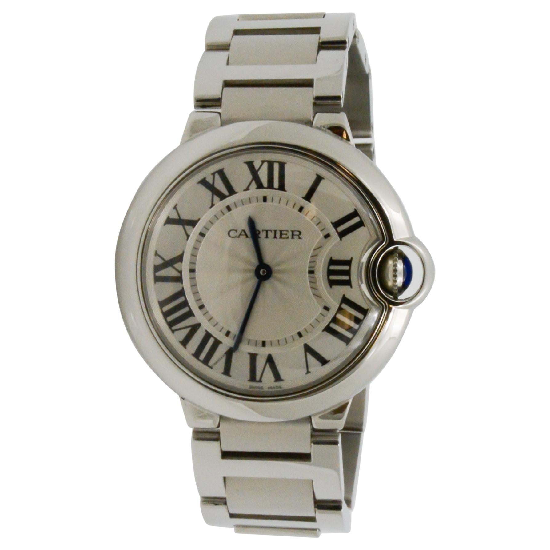 Cartier Ballon Bleu Steel Silver Dial #W69011Z4