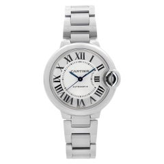 Cartier Ballon Bleu Steel Silver Guilloche Dial Ladies Watch W6920071