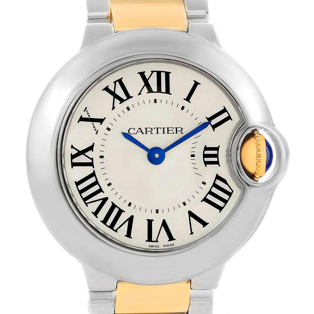 Cartier Ballon Bleu Steel Yellow Gold Small Ladies Watch W69007Z3