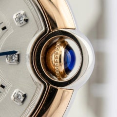 Cartier Ballon Bleu Two-Tone 18k Rose Gold and Stainless Steel Diamond Watch