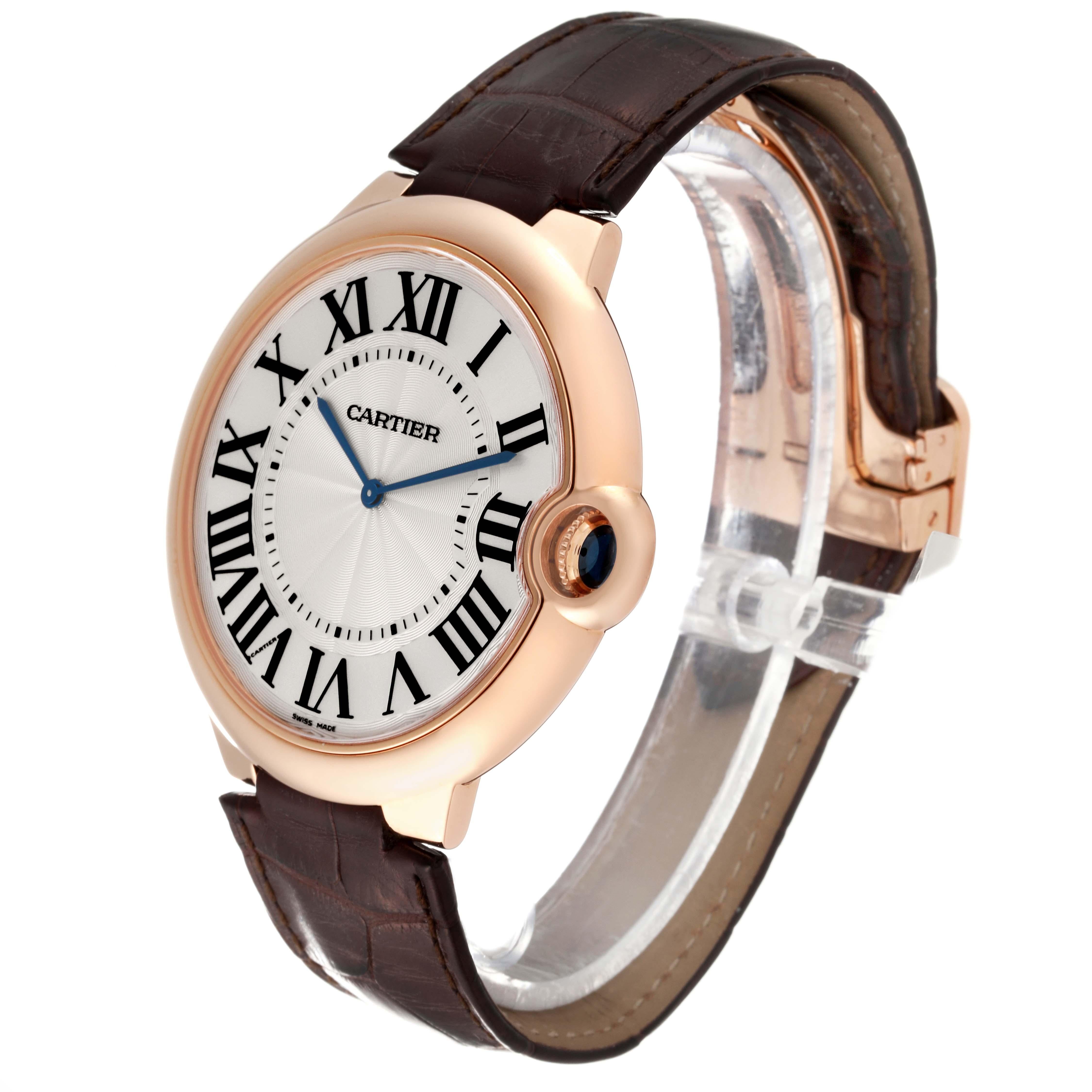 Cartier Ballon Bleu Ultra Thin 46 mm Rose Gold Mens Watch W6920054 For Sale 3