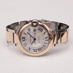 Cartier Ballon Bleu W2BB0004 Silver Dial Mens Watch Box Papers