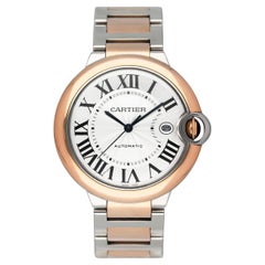 Cartier Ballon Bleu W2BB0004 Silver Dial Mens Watch Box Papers