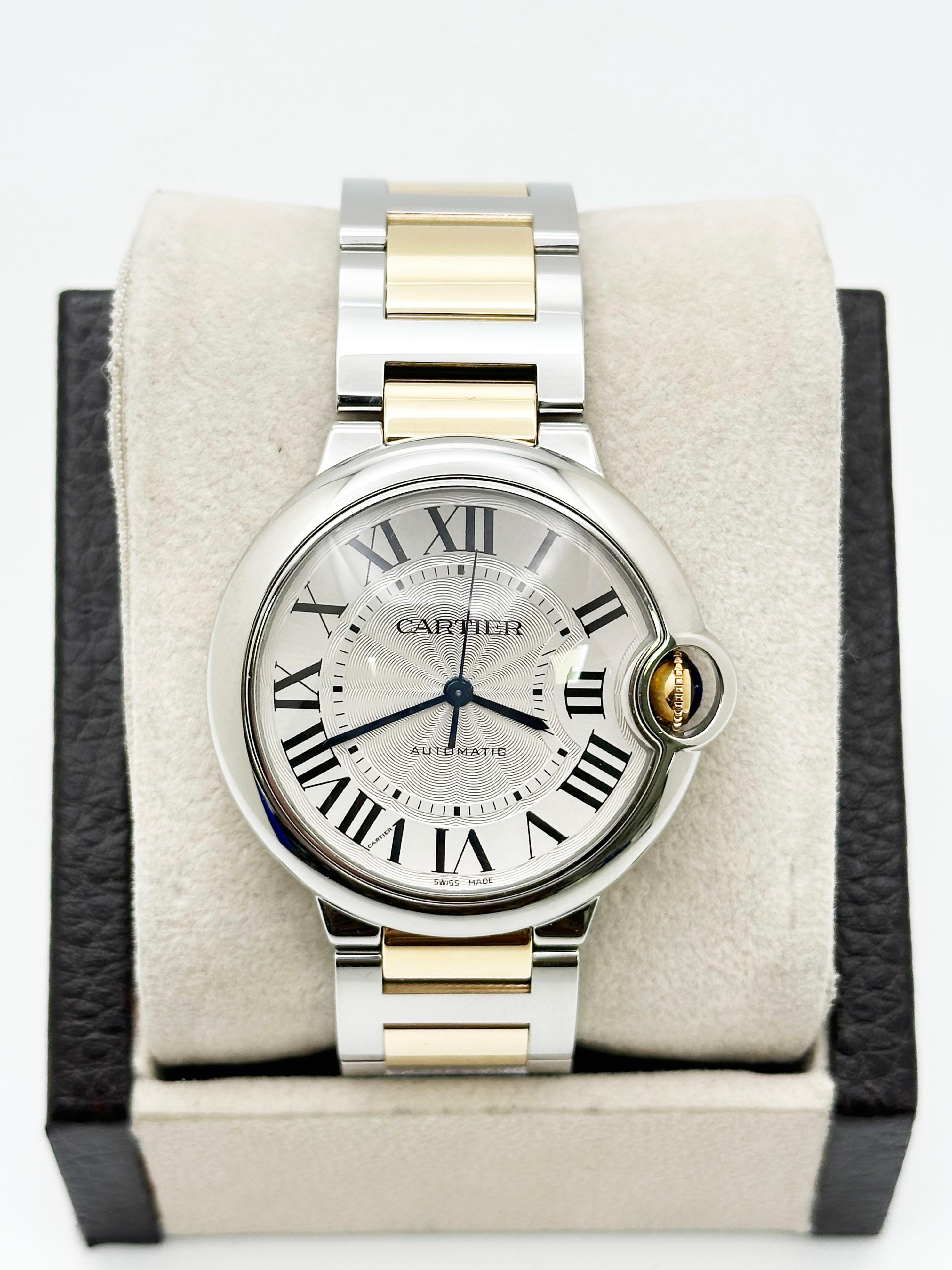 Numéro de style : W2BB0030 / Ref 4372
Année : 2021
Modèle : Ballon Bleu
Matériau du boîtier : Acier inoxydable
Bande : or jaune 18K et acier inoxydable 
Lunette :  Acier inoxydable 
Visage : Cristal saphir 
Taille du boîtier : 36 mm 
Comprend :
