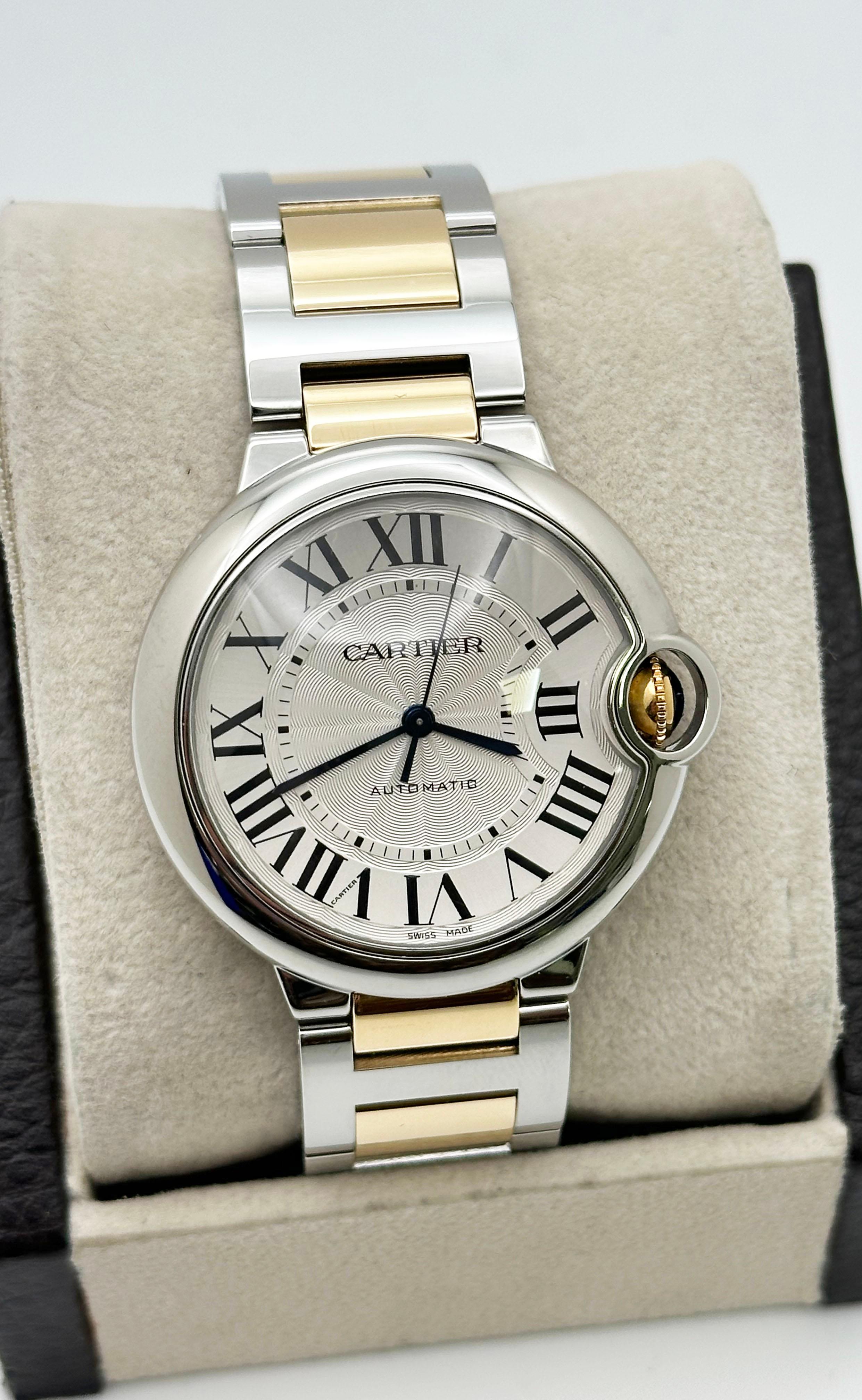 Cartier Ballon Bleu W2BB0030 Réf. 4372 Boîte en or jaune 18 carats inoxydable 2021 Pour hommes en vente