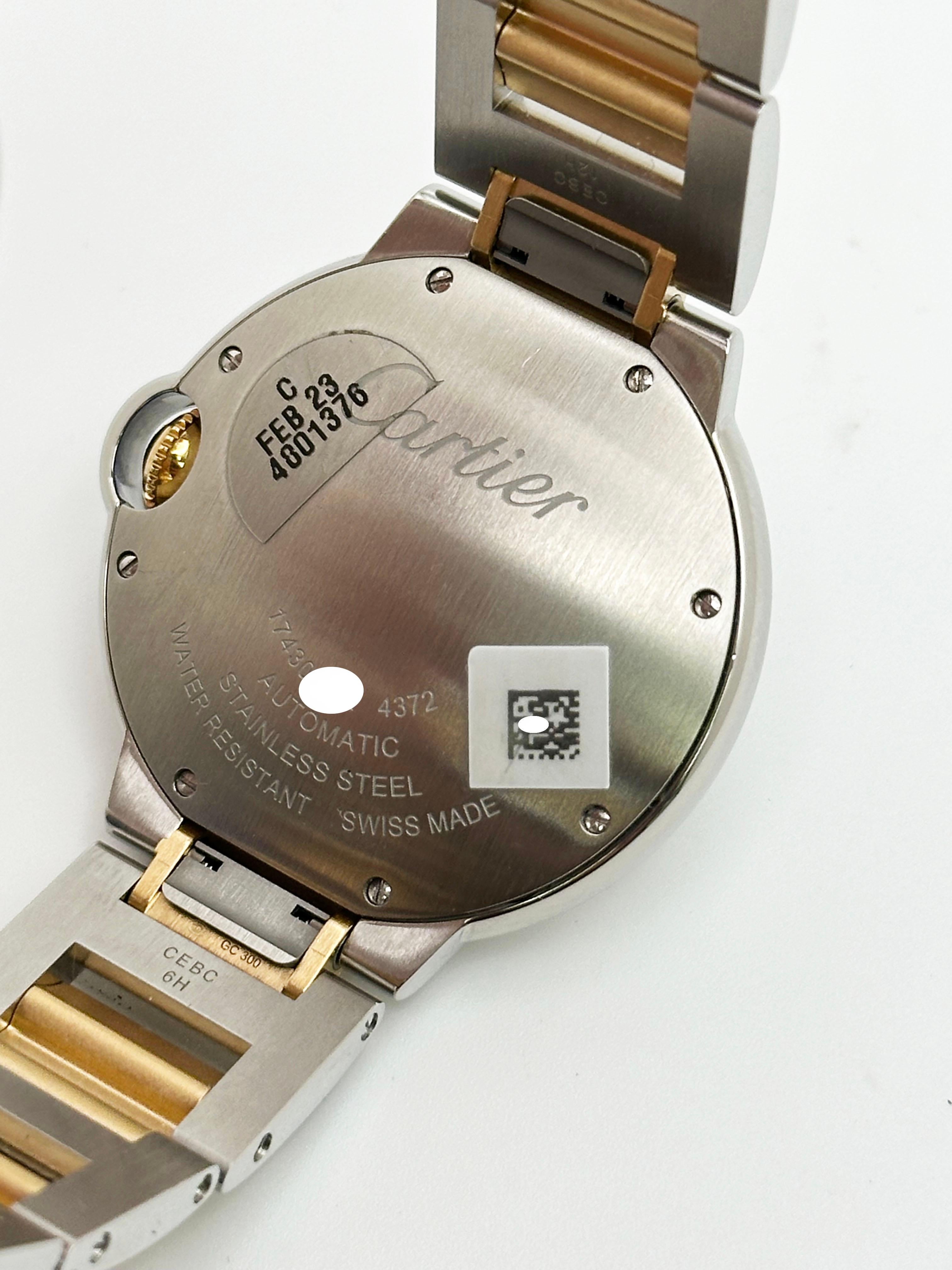 Cartier Ballon Bleu W2BB0030 Réf. 4372 Boîte en or jaune 18 carats inoxydable 2021 en vente 4