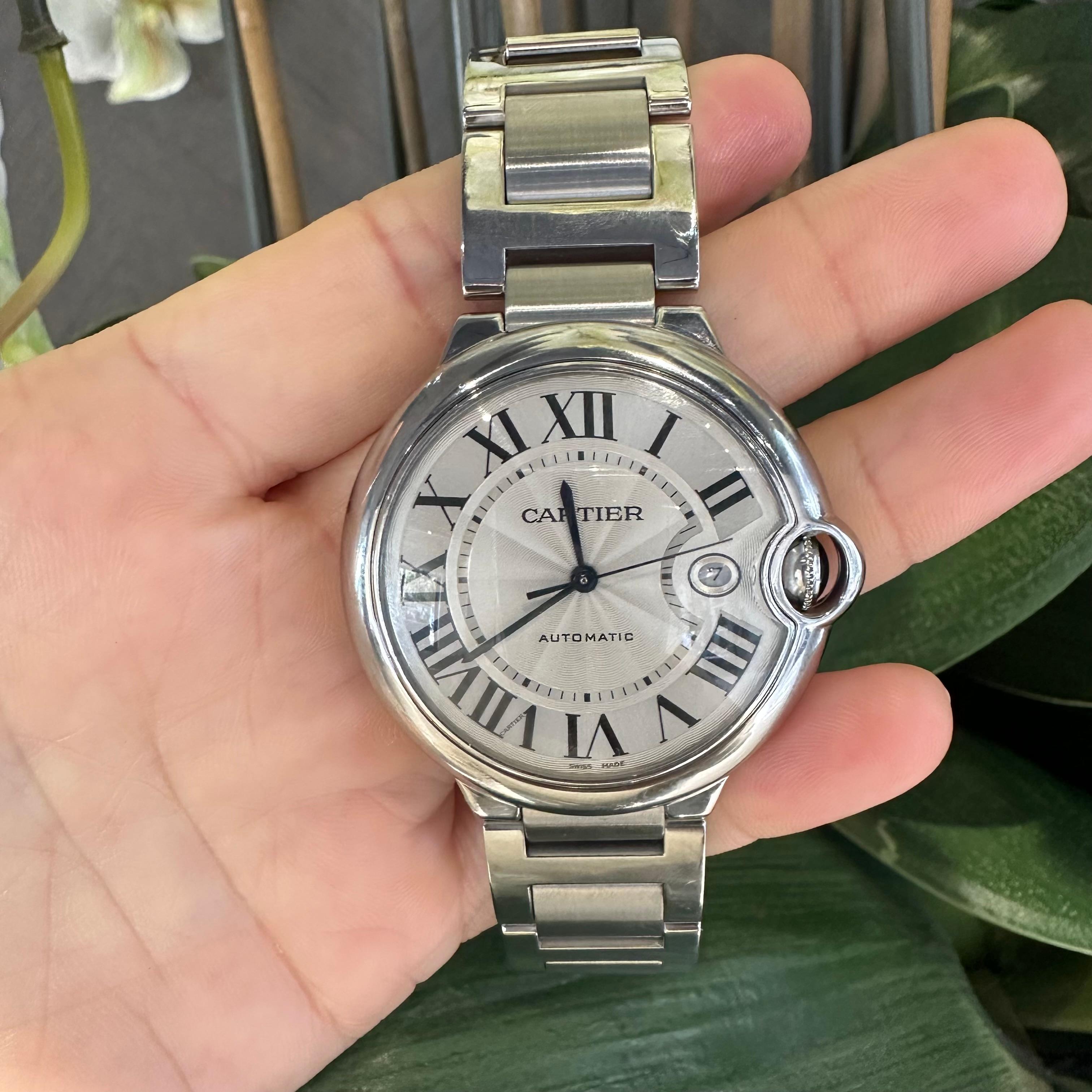 Cartier Ballon Bleu W69012Z4 42mm Edelstahl-Uhr  für Damen oder Herren im Angebot