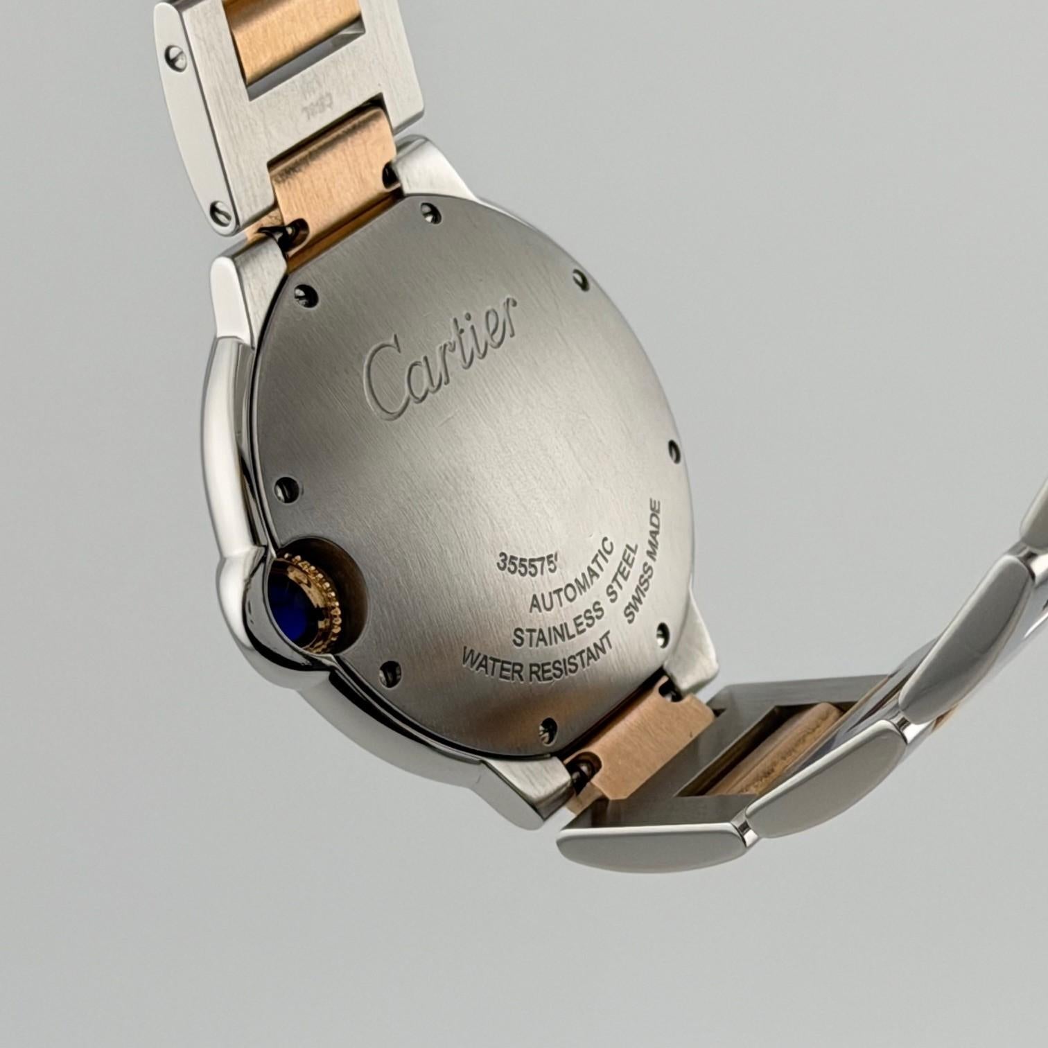 Style Number: W6920033 / 3284



Serial: 3555****

 

Model: Cartier Ballon Bleu

 

Case Material: Stainless Steel 

 

Band: 18k Rose Gold 
Stainless Steel

 

Bezel: Stainless Steel 

 

Dial: Factory Pink Mother of Pearl Dial

 

Crystal: