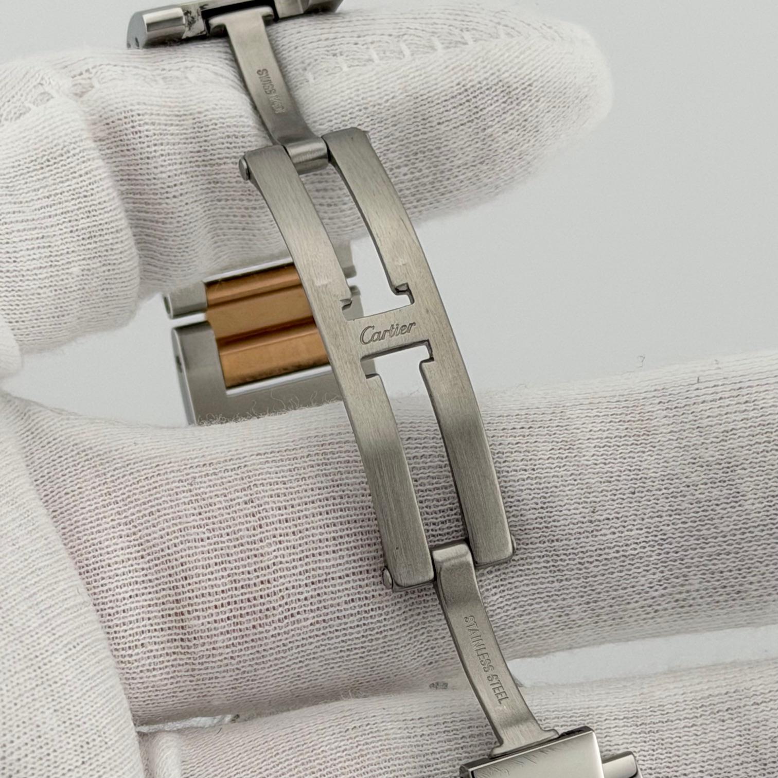 Cartier Ballon Bleu W6920033 3284 36mm Pink Mother Of Pearl Dial 18k Gold Steel en venta 3