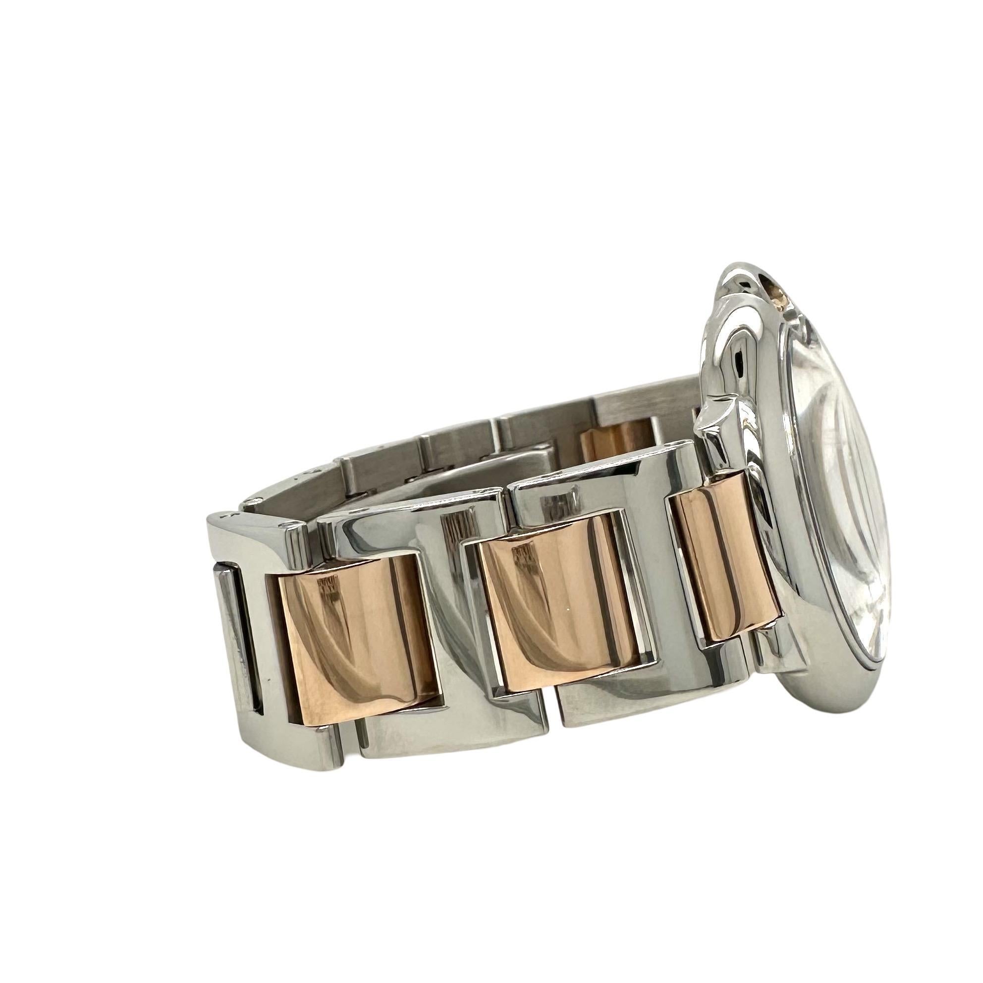 Cartier Ballon Bleu W6920033 Mother of Pearl Steel/18k Rose Gold 36mm Watch In Good Condition For Sale In Miami, FL