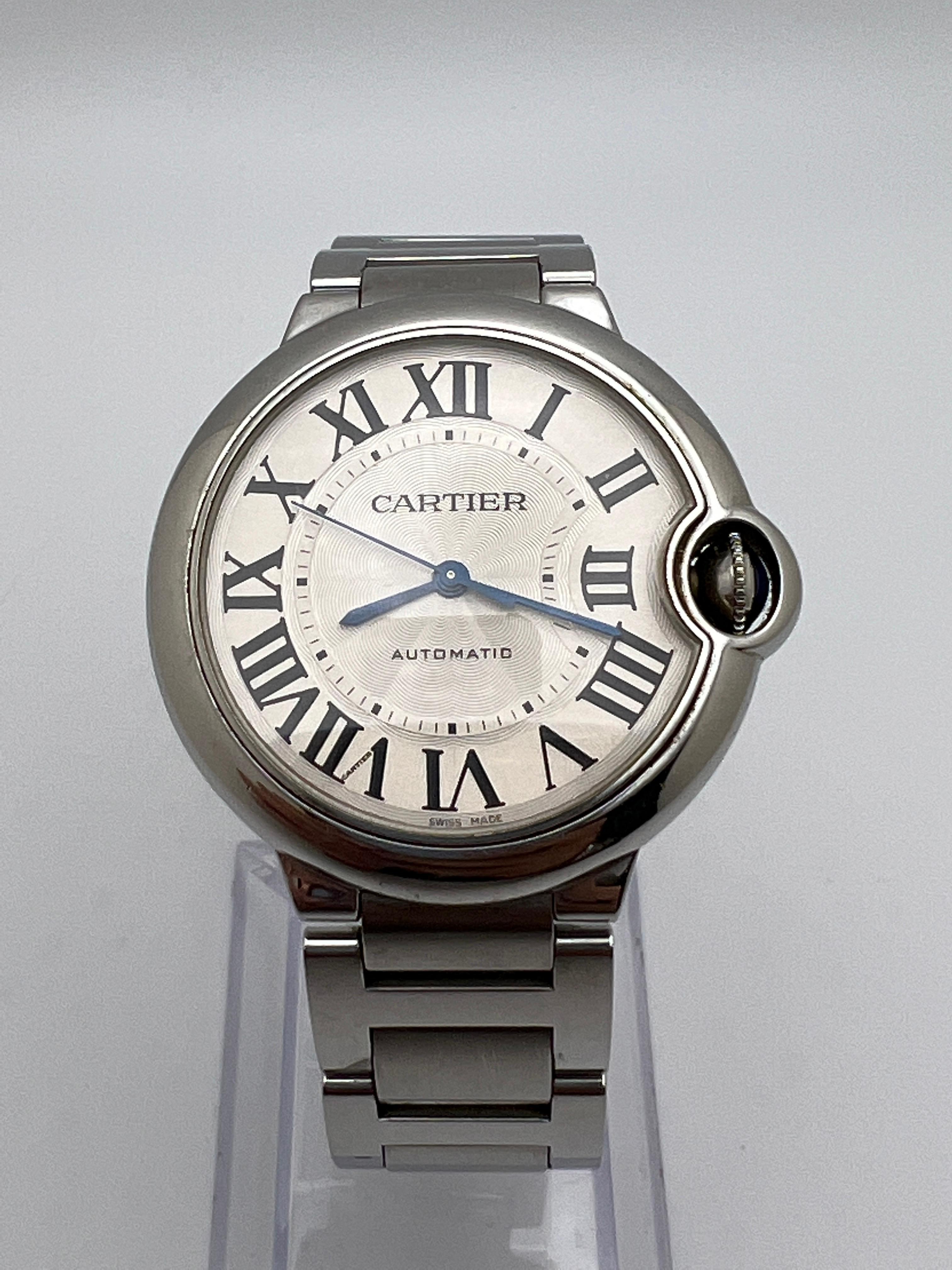 The Cartier Ballon Bleu 36mm (ref. W6920046) is a beautifully balanced and elegantly crafted timepiece that captures Cartier’s signature blend of style and sophistication. The stainless steel case measures 36.6mm in diameter and features the