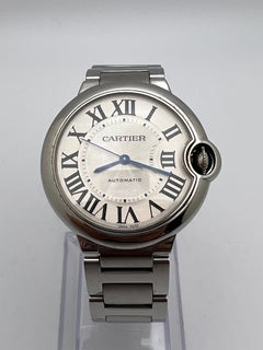 Cartier Ballon Bleu W6920046 36mm Guilloche Silver Dial Steel Automatic Watch