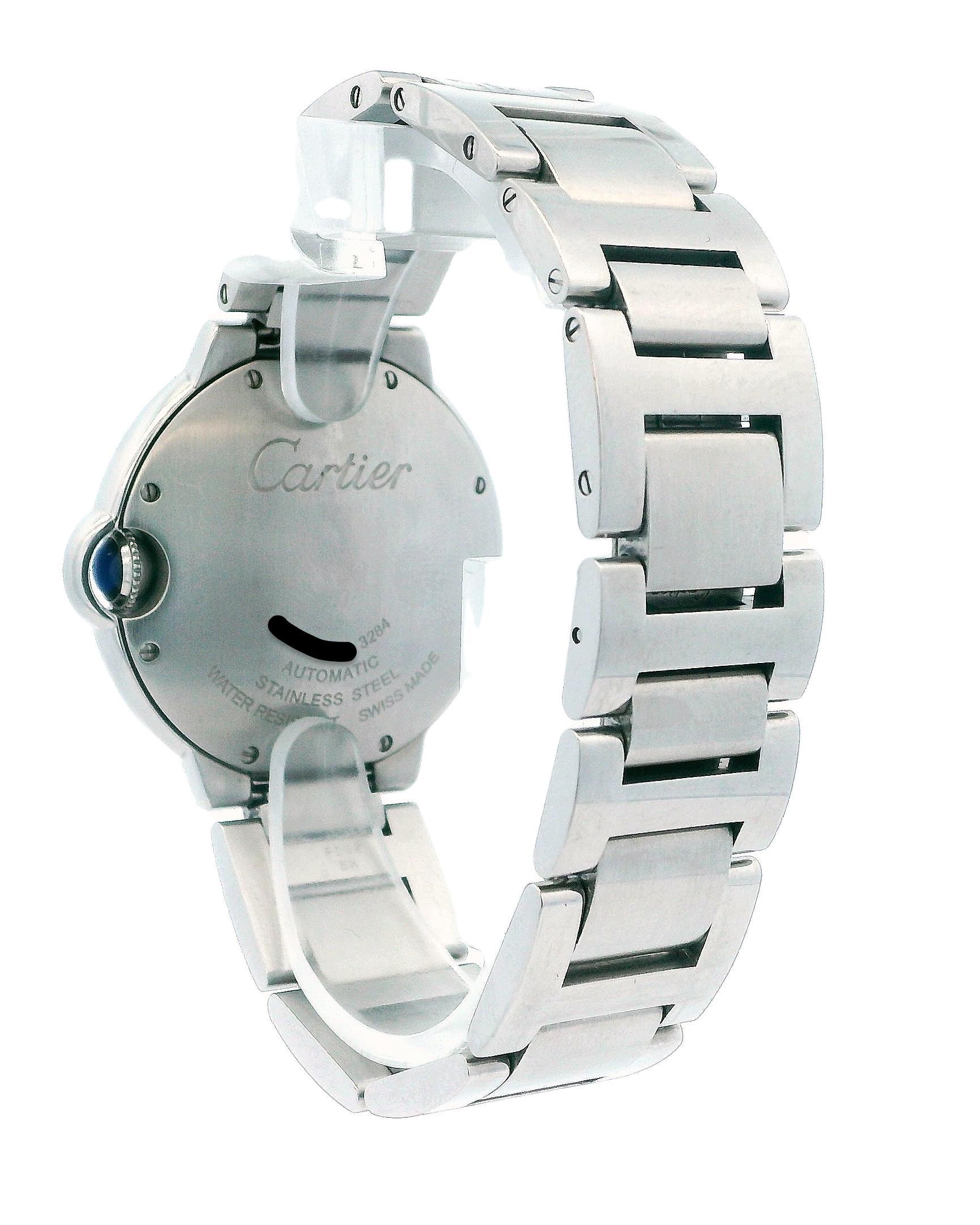 Cartier Ballon Bleu W6920046 Automatic W/Box & Papers In Excellent Condition For Sale In Great Neck Plaza, NY