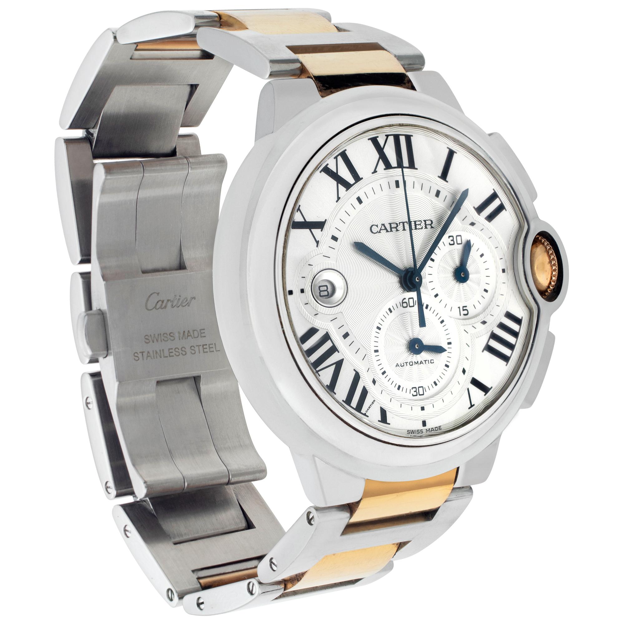 Cartier Ballon Bleu W6920063 Stainless Steel Silver dial 42mm Watch In Excellent Condition For Sale In Surfside, FL
