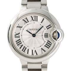 Orologio da donna Cartier Ballon Bleu W6920084 in acciaio inossidabile con quadrante argentato, movimento al quarzo, 33 mm