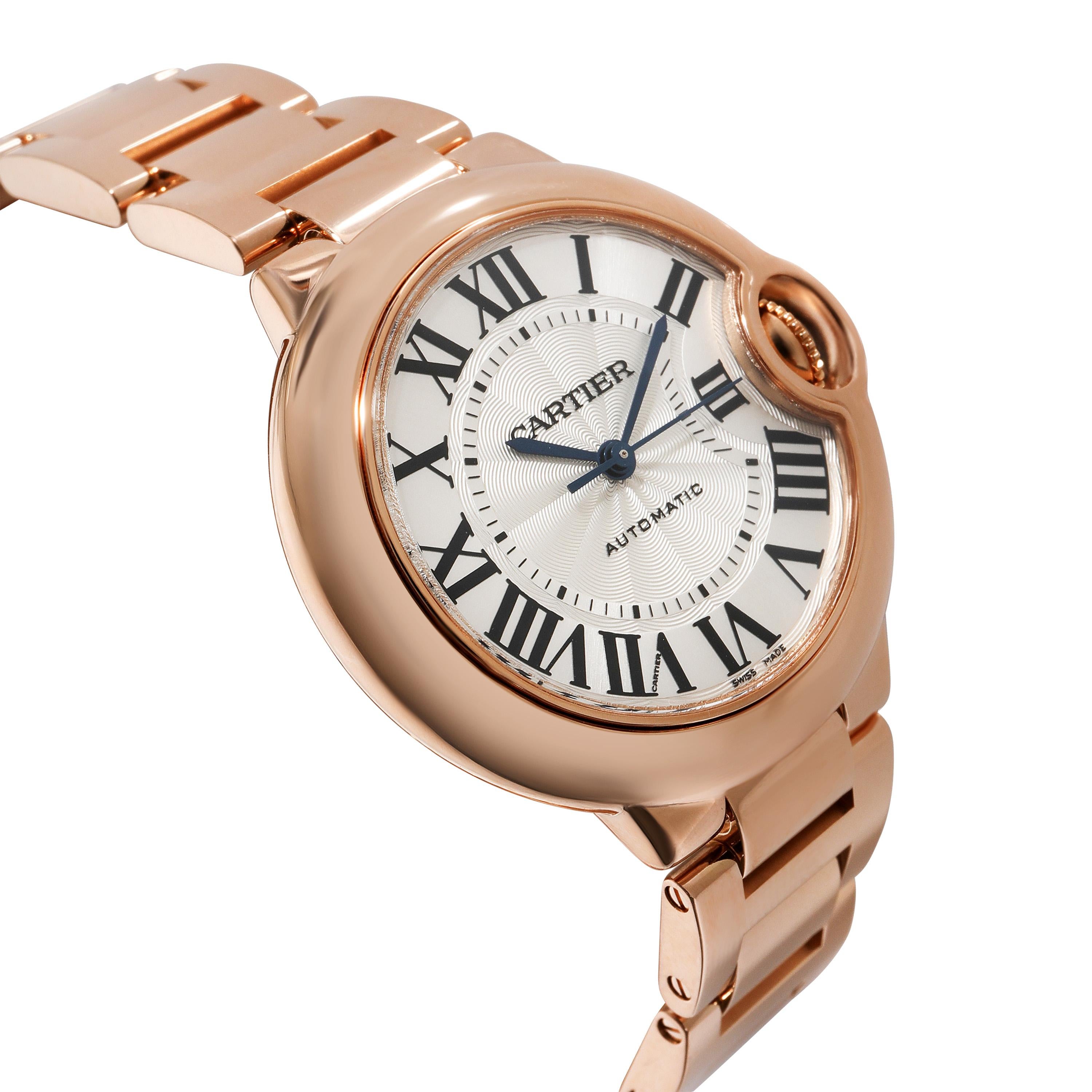 Cartier Ballon Bleu W6920096 Unisex Watch in  Rose Gold In Excellent Condition In New York, NY