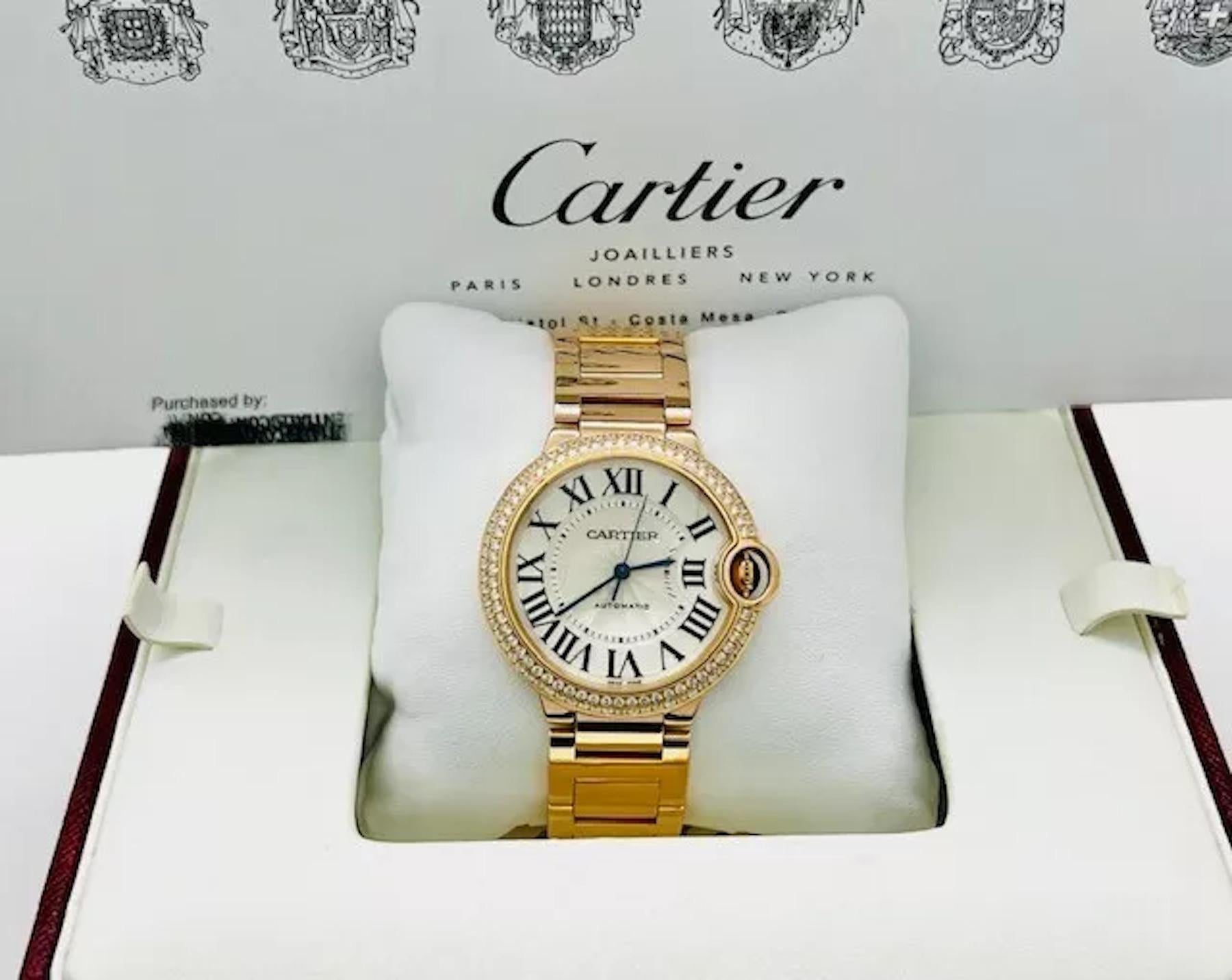 Stil Nummer: WE9005Z3

Seriennummer: 300310444***

Jahr: 2011

Modell: Ballon Bleu

MATERIAL des Gehäuses: 18K Rose Gold

Band: 18K Rose Gold 

Lünette: Diamant-Lünette

Zifferblatt: Silber

Gesicht: Saphirglas

Gehäusegröße: 36mm

Enthält: