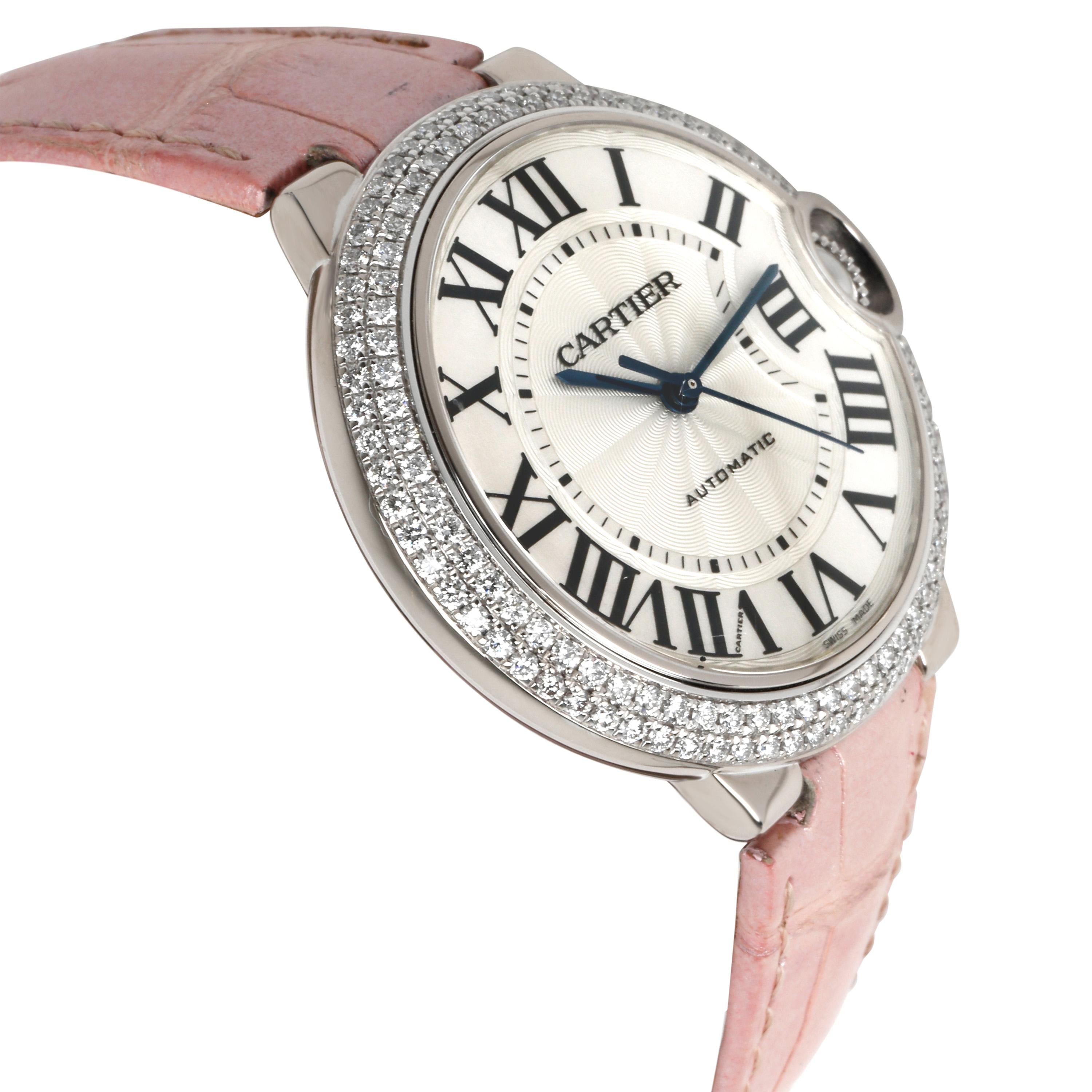 Cartier Ballon Bleu We900651 Unisex Watch in 18 Karat White Gold In Excellent Condition In New York, NY
