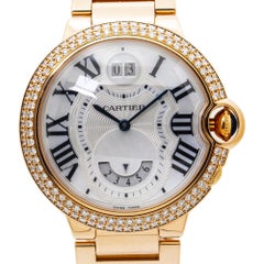 Cartier Ballon Bleu WE902019 3220 Rosa, diamantes de fábrica, esfera de nácar, cuarzo, para mujer, 38 mm