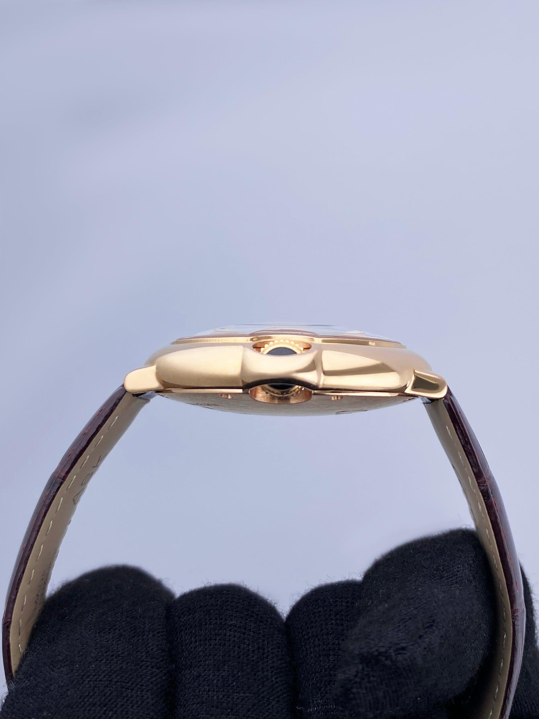 Uomo Cartier Ballon Bleu WGBB0009 Orologio da uomo in oro rosa 18 carati Scatola e documenti in vendita