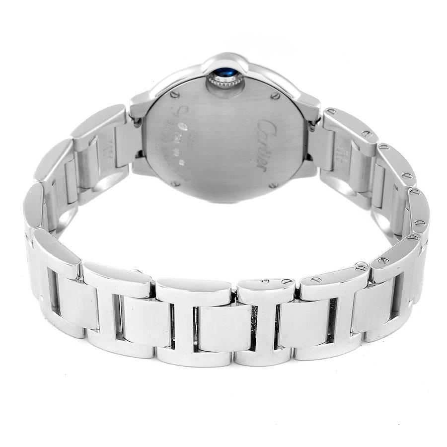Cartier Ballon Bleu Weißgold Diamant-Lünette Damenuhr We9003Z3 Box Card 4