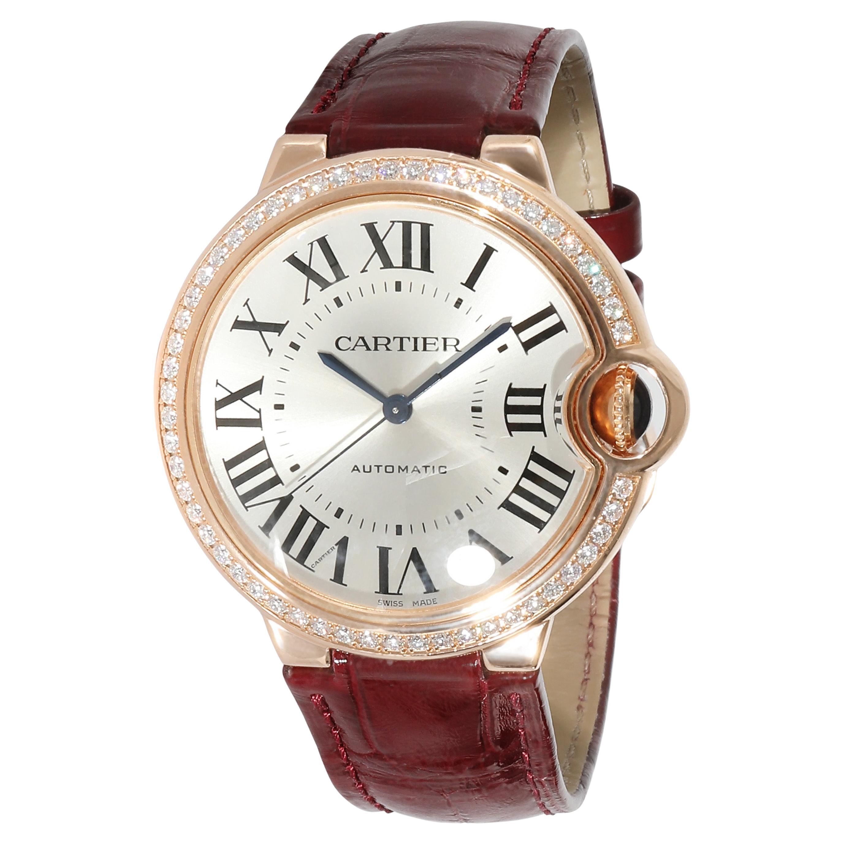 Cartier Ballon Bleu WJBB0034 Unisex Watch in 18kt Rose Gold For Sale