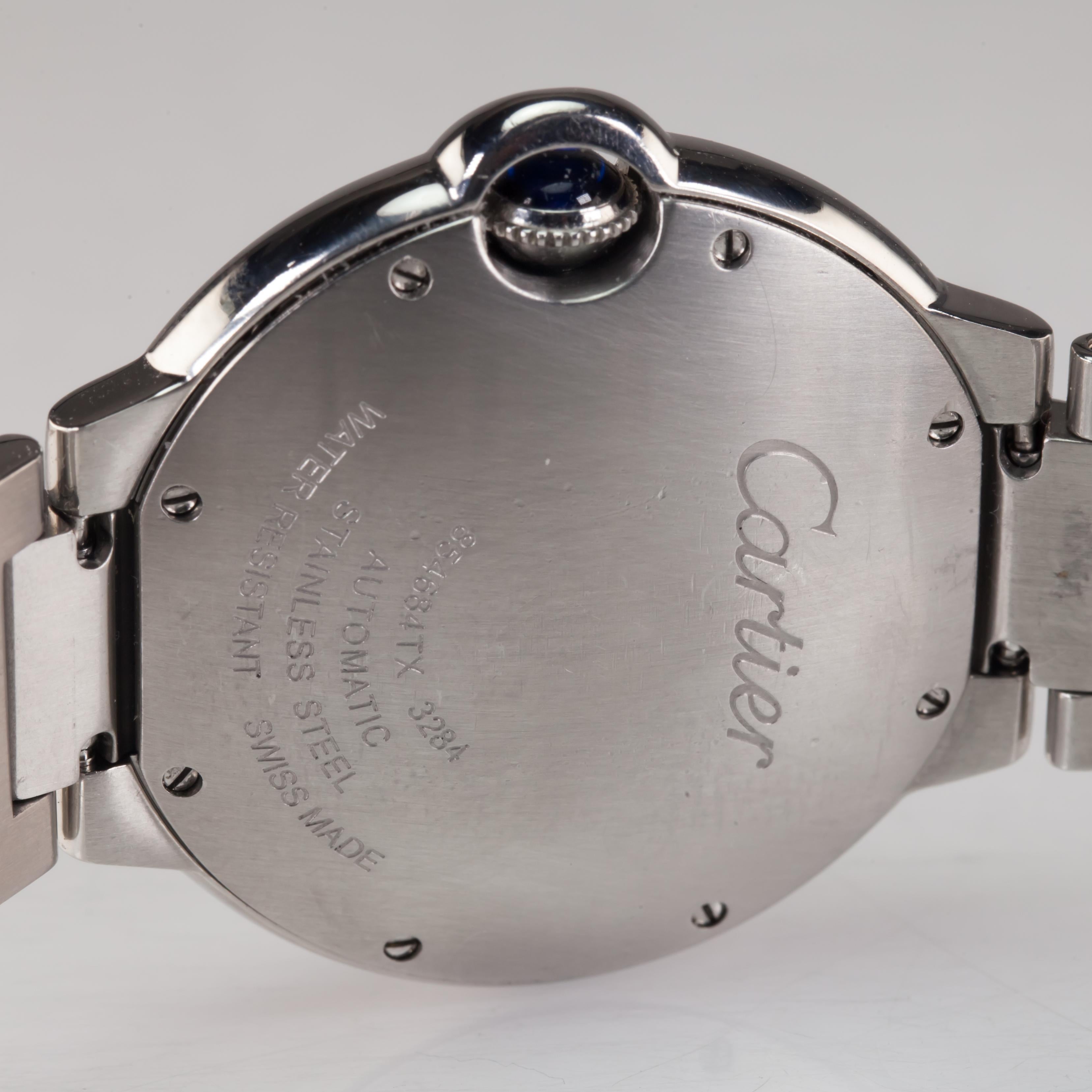 Modern Cartier Ballon Bleu Women's Automatic Watch Stainless Steel 3284 For Sale